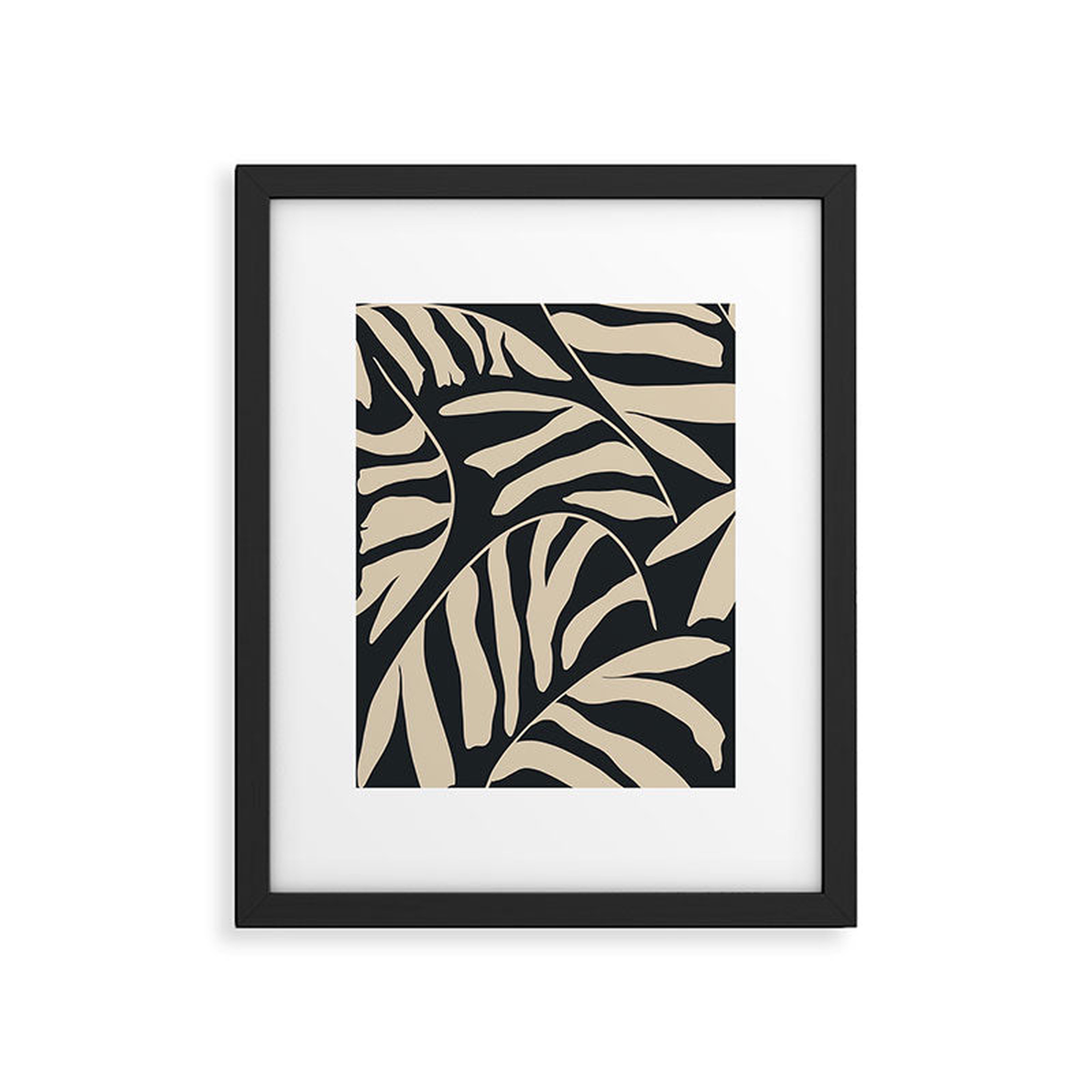 Palm 3 by Jae Polgar - Framed Art Print Modern Black 24" x 36" - Wander Print Co.
