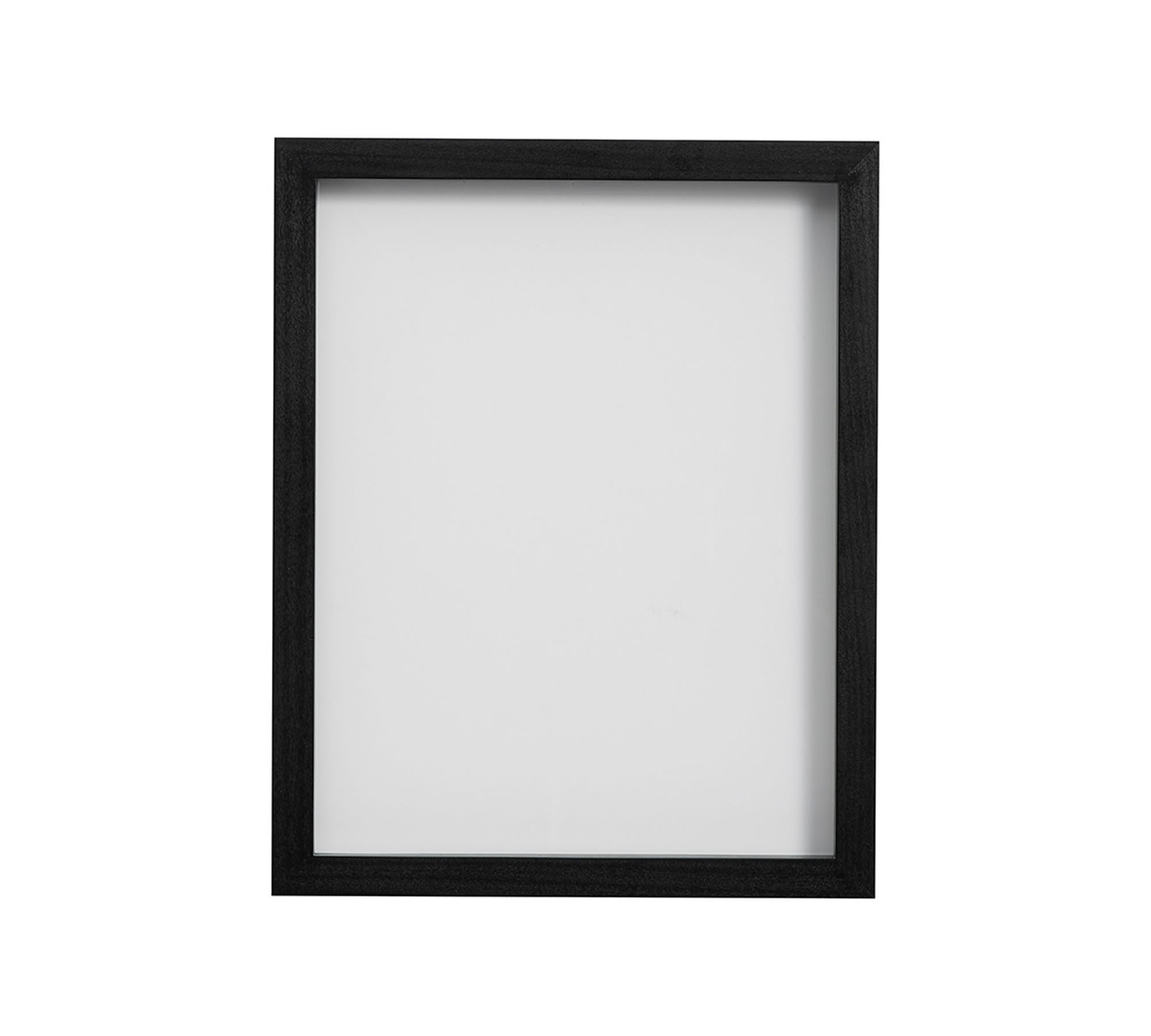 Floating Wood Gallery Frame, 11x14 (12x15 overall) - Black - Pottery Barn
