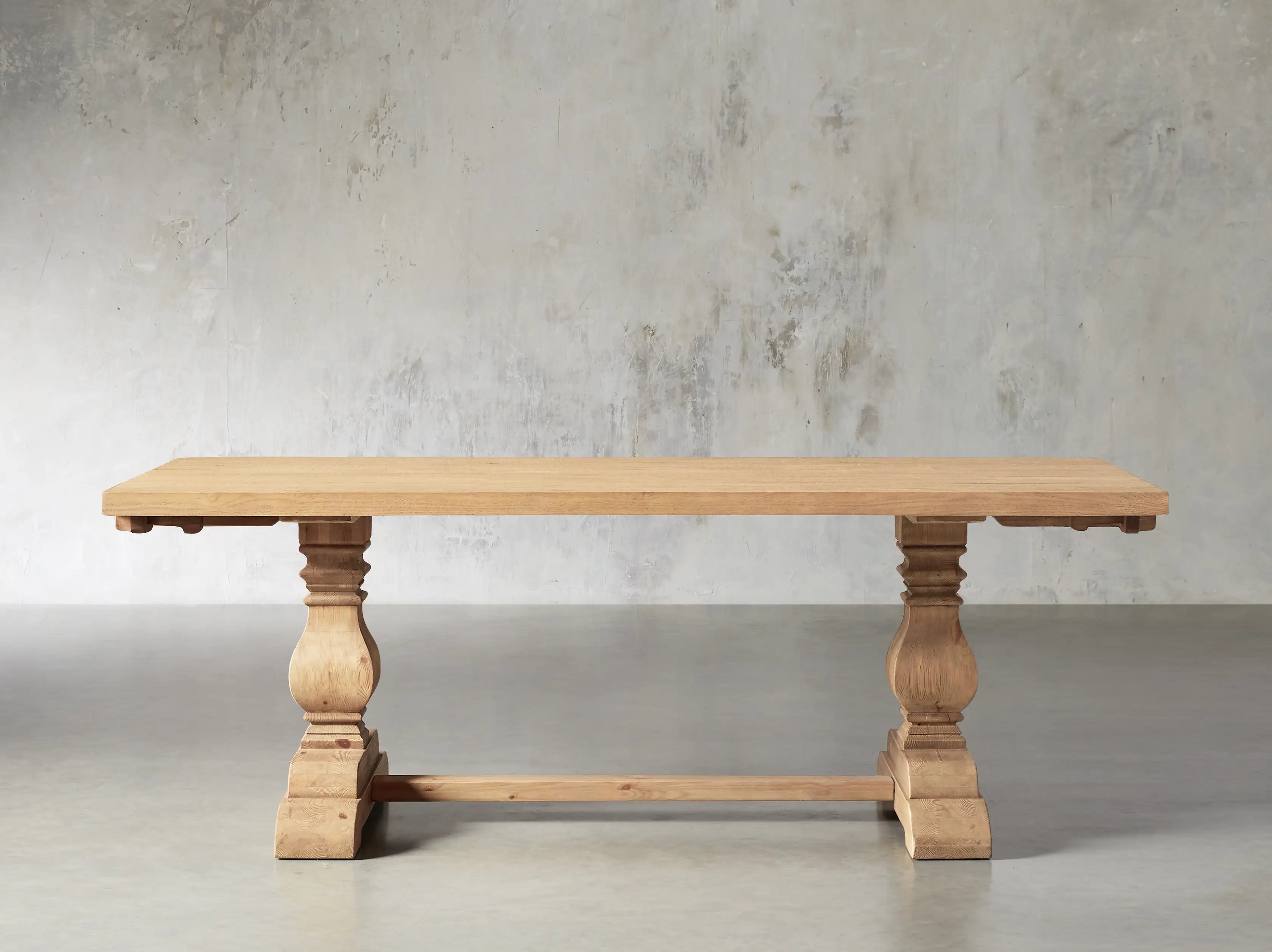 Kensington Dining Table in Wood 96" Natural  Honey  - Arhaus