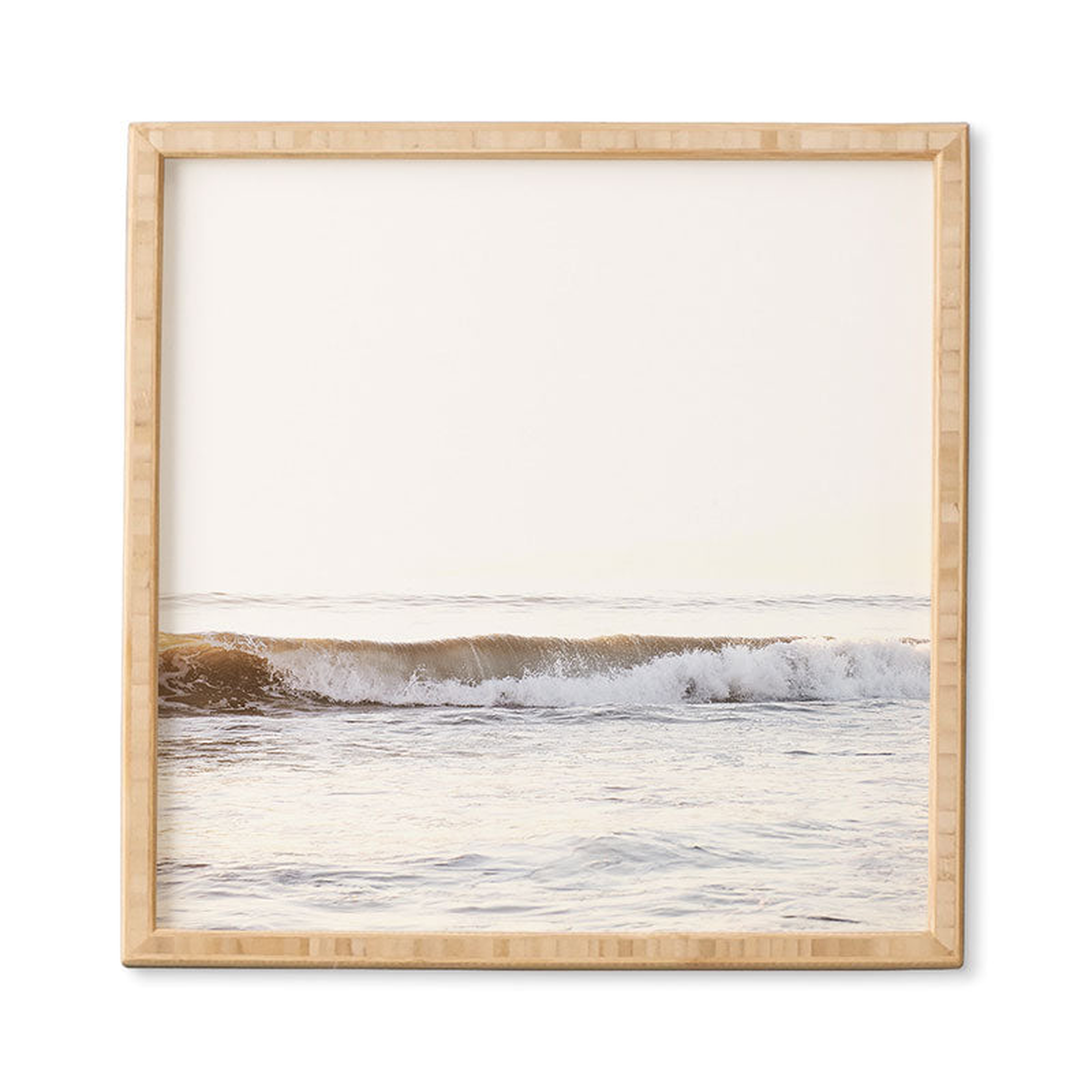 Minimalist Wave by Bree Madden - Framed Wall Art Basic White 12" x 12" - Wander Print Co.