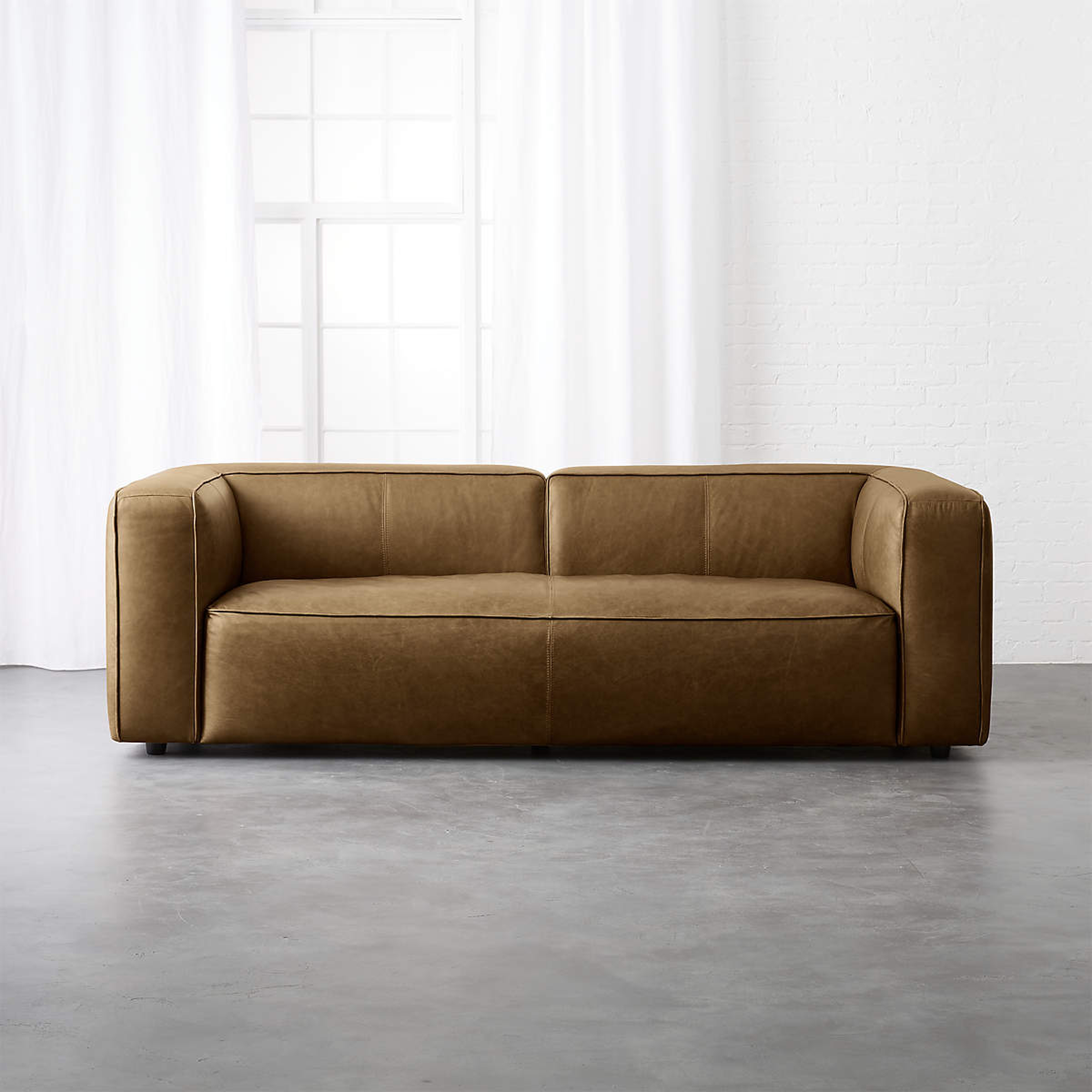 Lenyx leather sofa (reestock late june 2023) - CB2