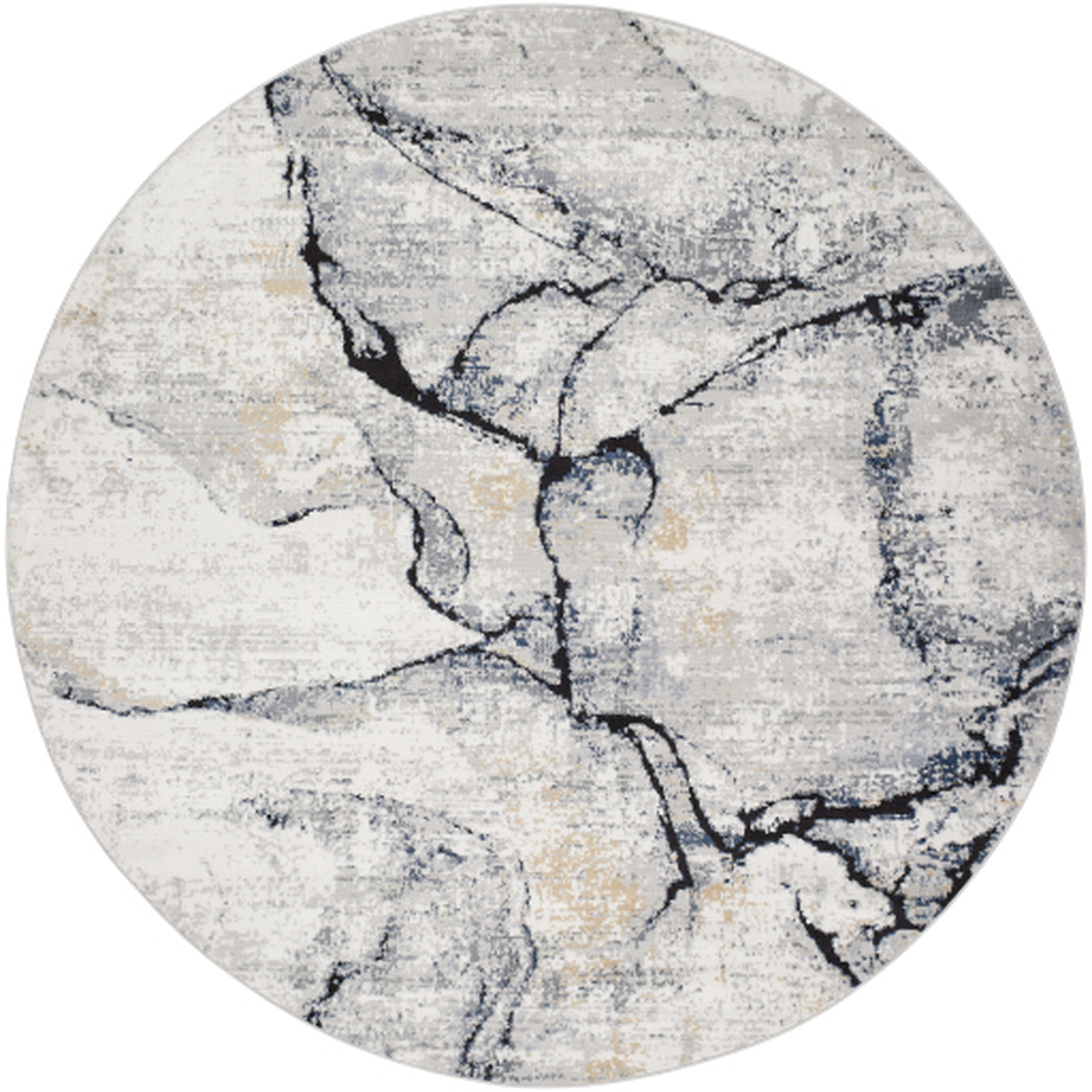 Livabliss Jolie Gray Indoor 5'3" x 5'3" Machine Woven Rug - Surya