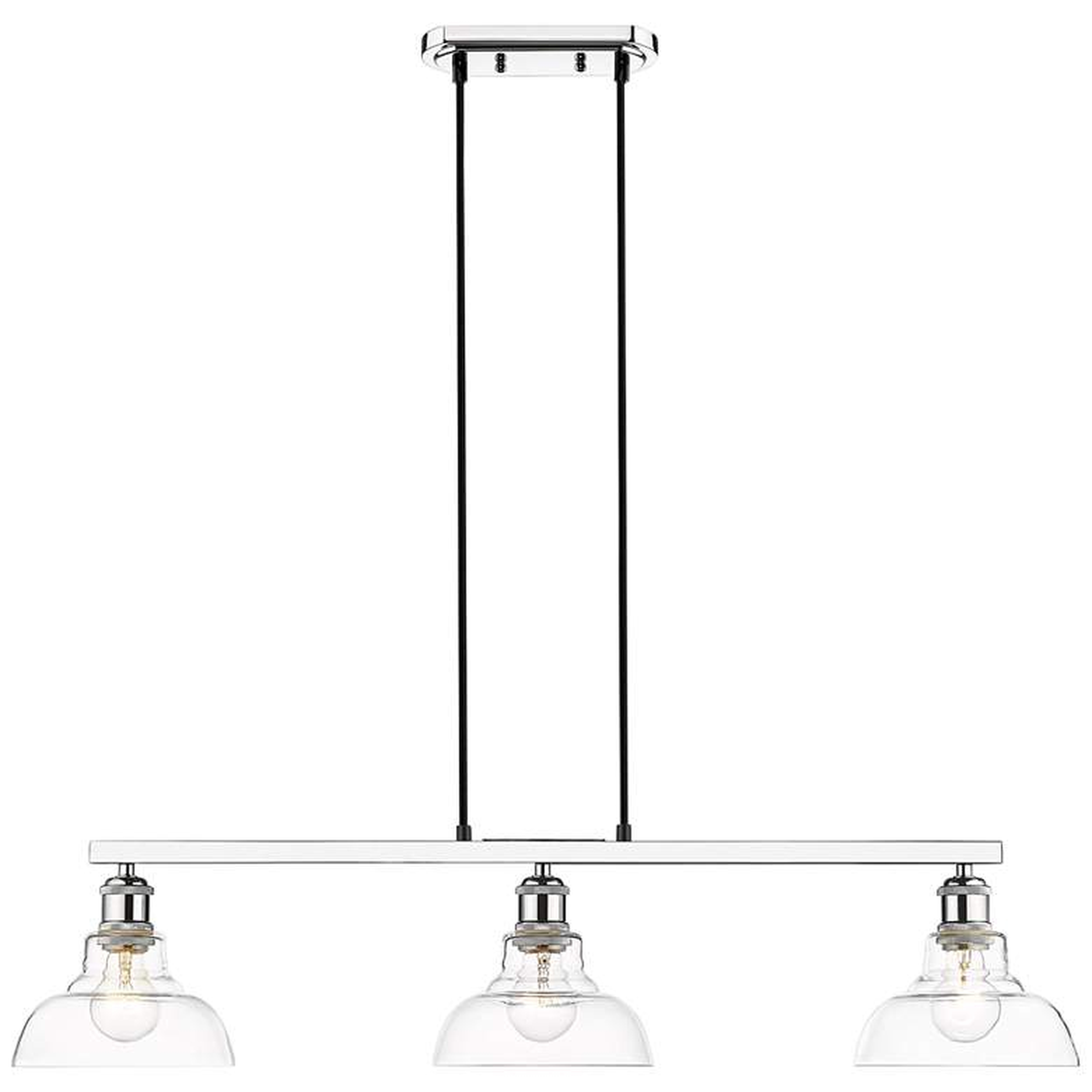 Gzolden Lighting Carver 35 1/2" Wide Chrome Linear Pendant Light - Lamps Plus