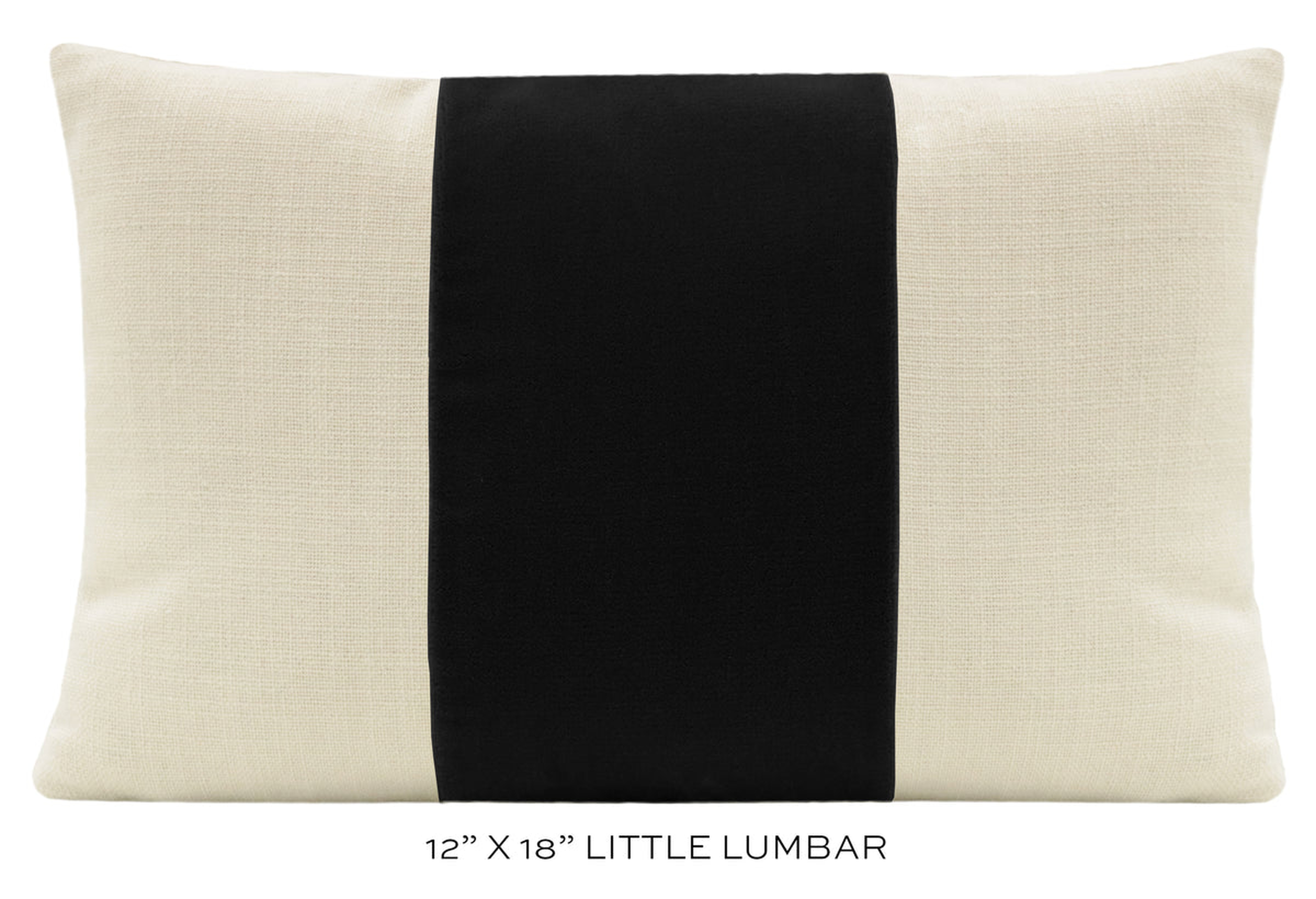 PANEL :: MOHAIR VELVET // CAVIAR - LITTLE LUMBAR 12" X 18" - Little Design Company