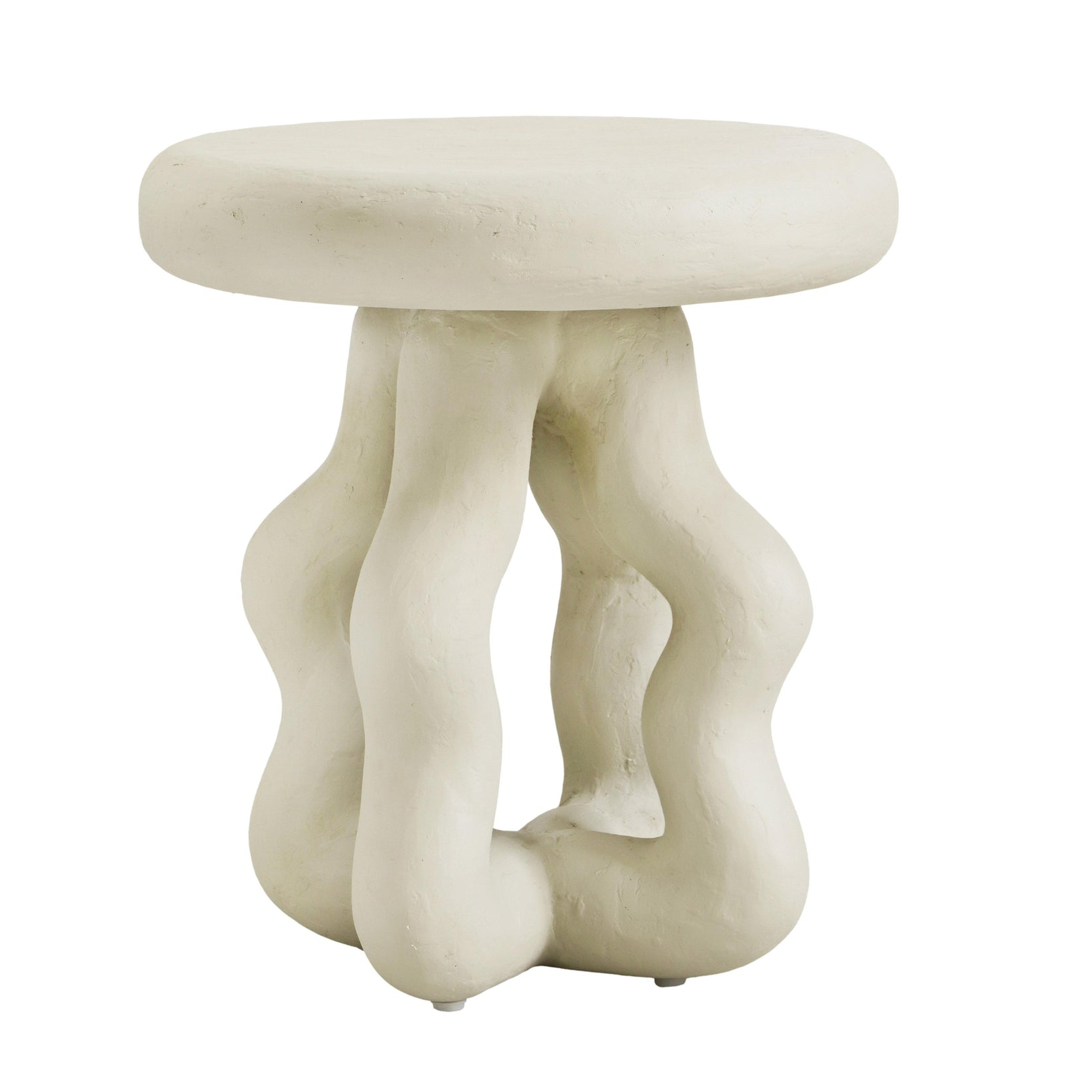 Maddie Cream Textured Side Table - TOV FURNITURE