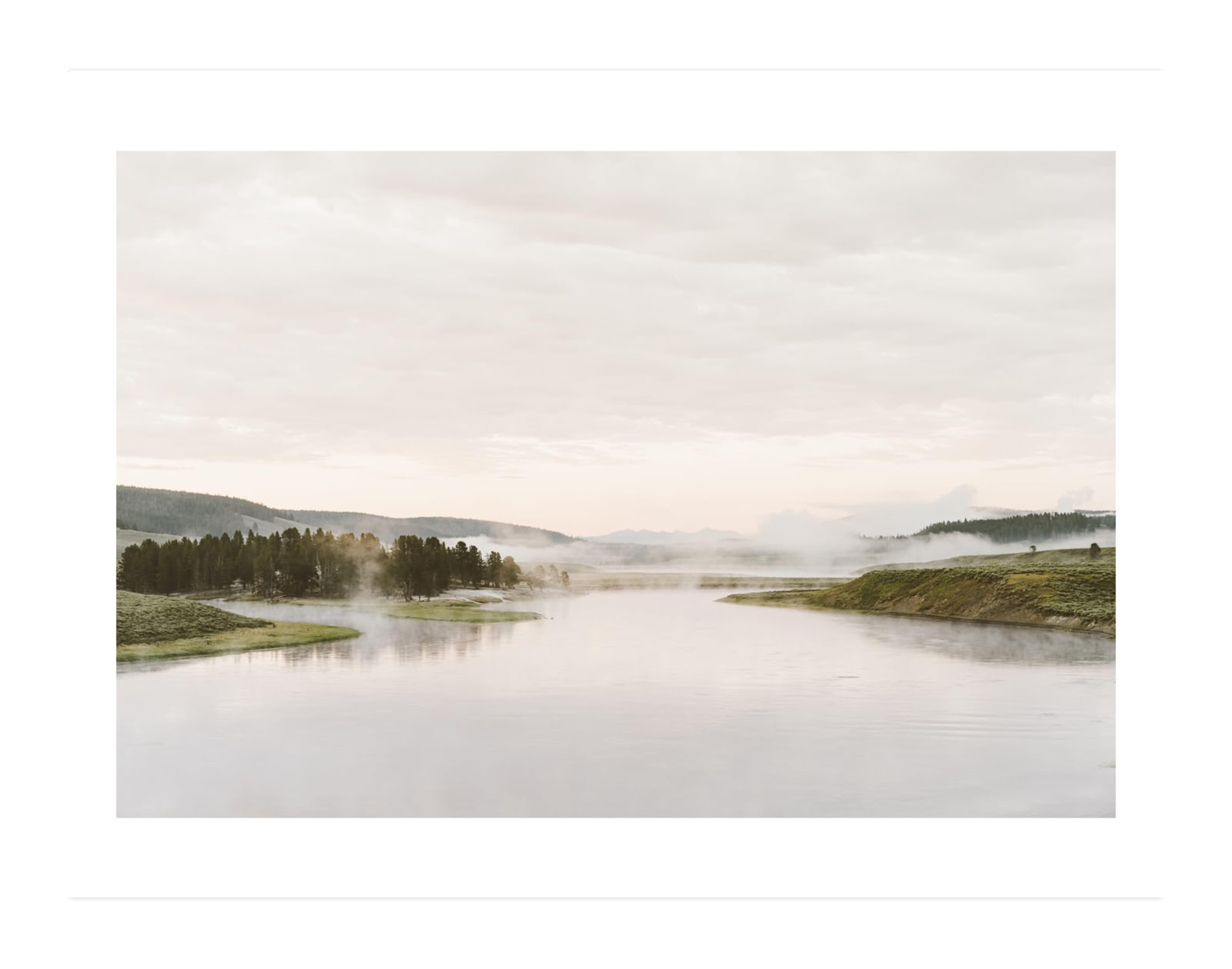 Misty lake _ just print - Minted