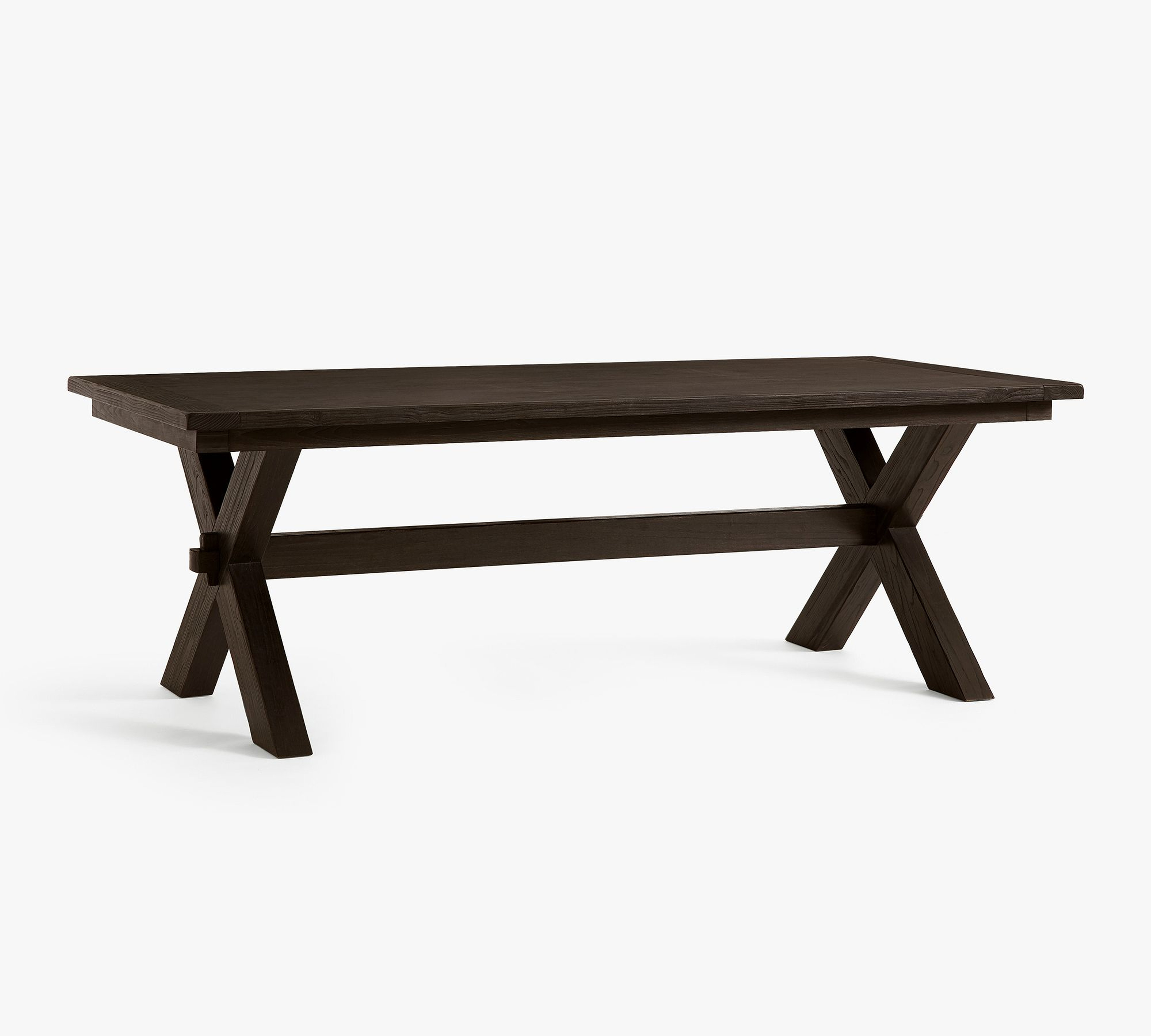 Toscana Extending Dining Table, Dusty Charcoal, 88.5" - 124.5" L - Pottery Barn
