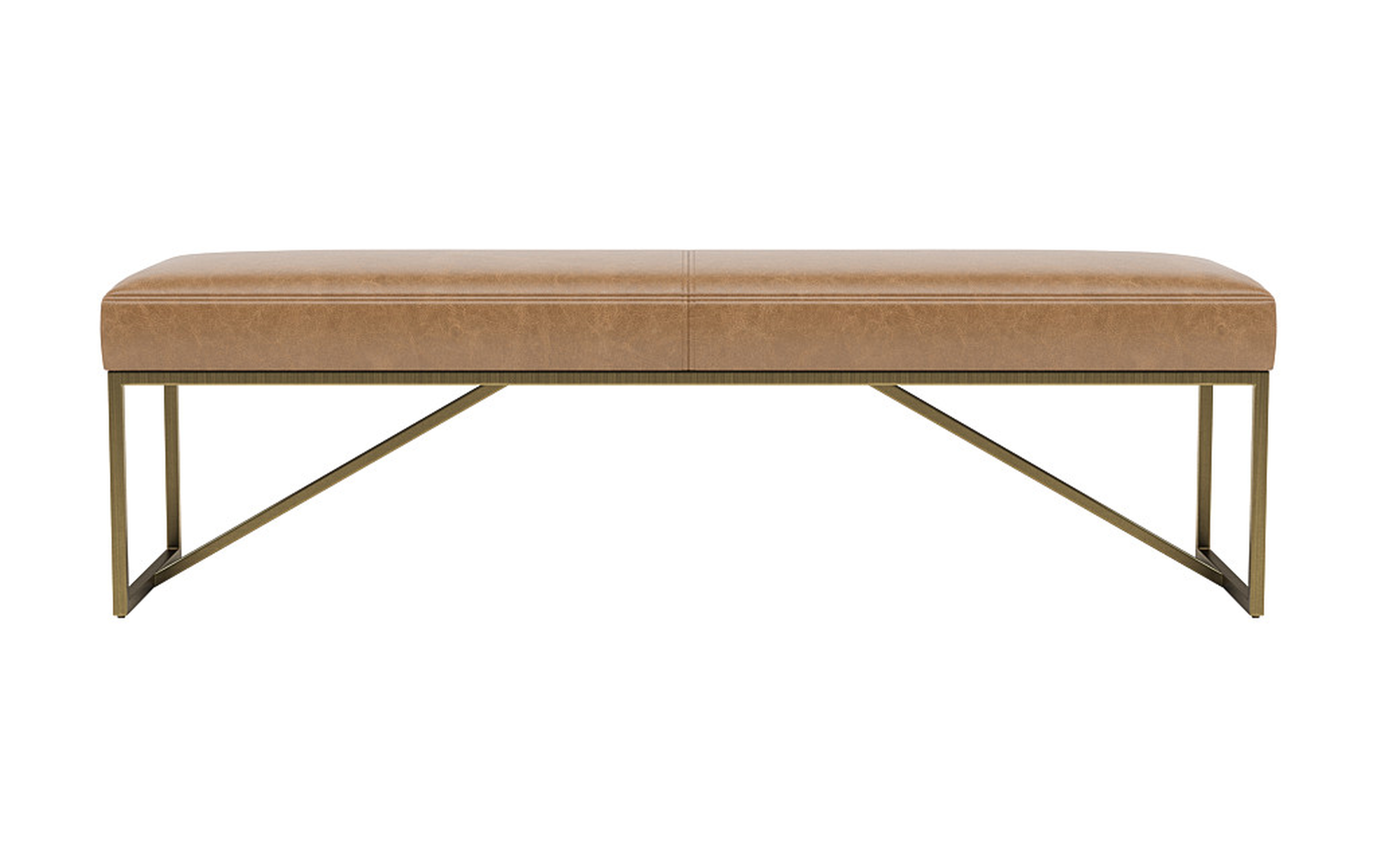 Otto Leather Bench - Interior Define