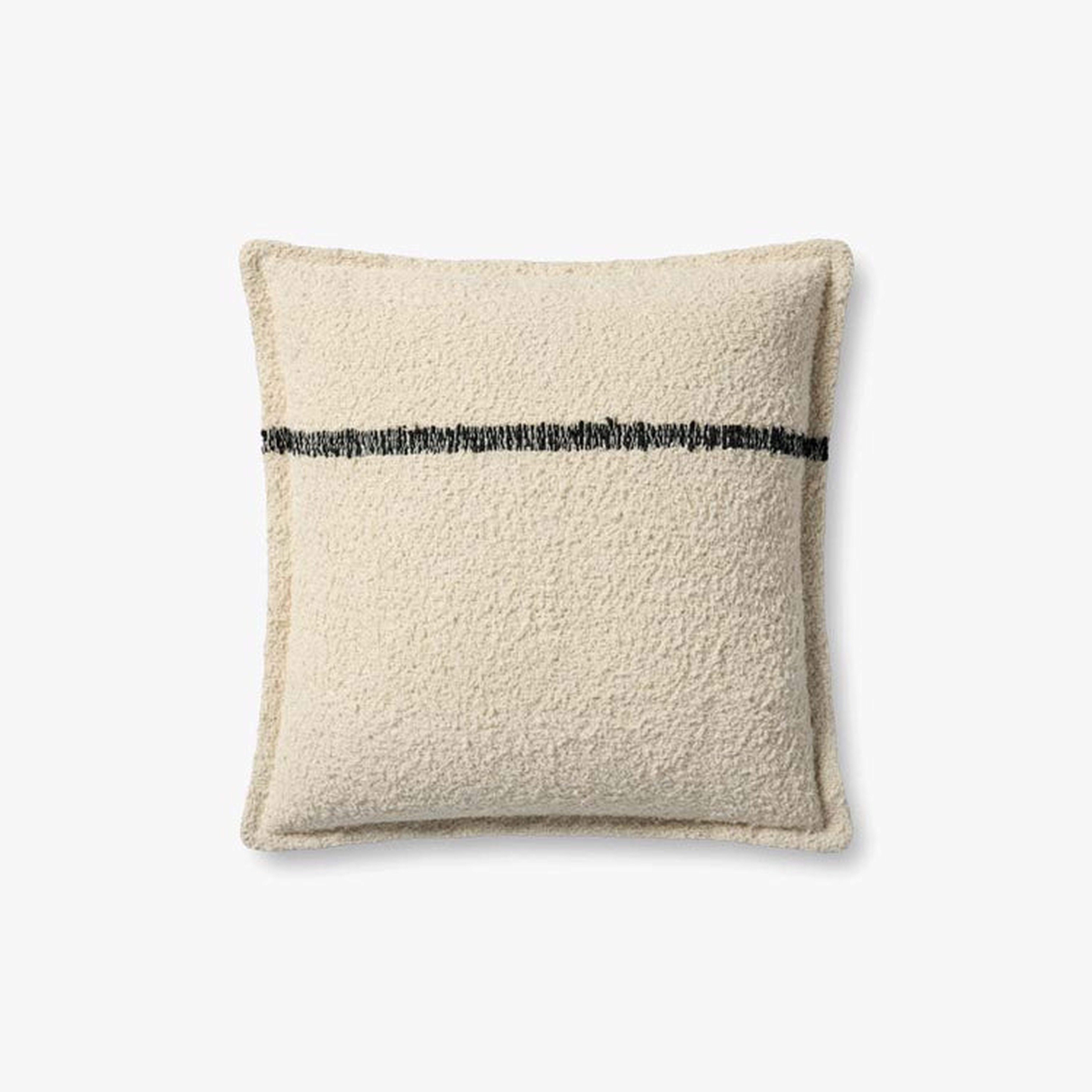 Pbr0015 Natural / Charcoal Pillow - Loloi Rugs