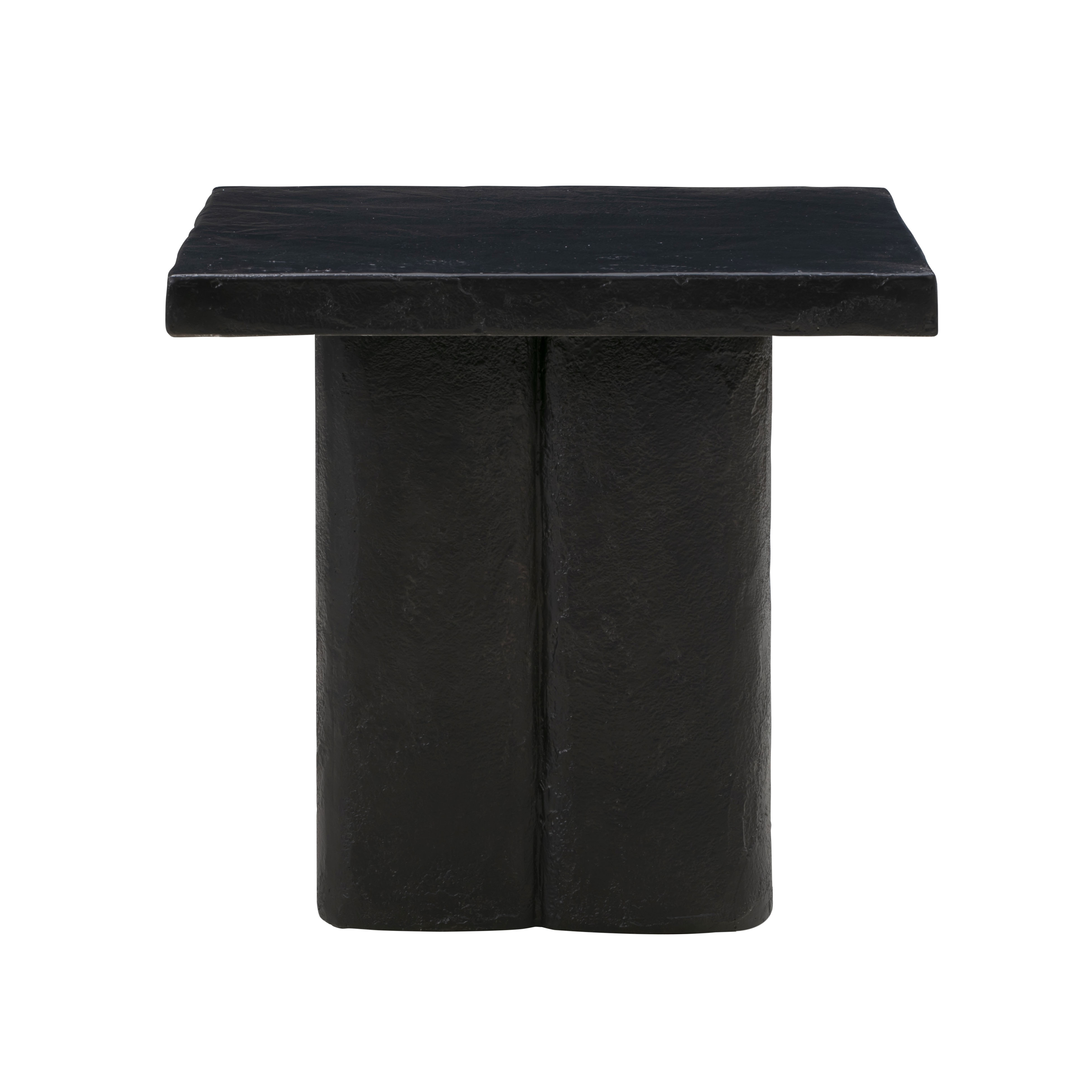 Kayla Black Concrete Side Table - TOV FURNITURE
