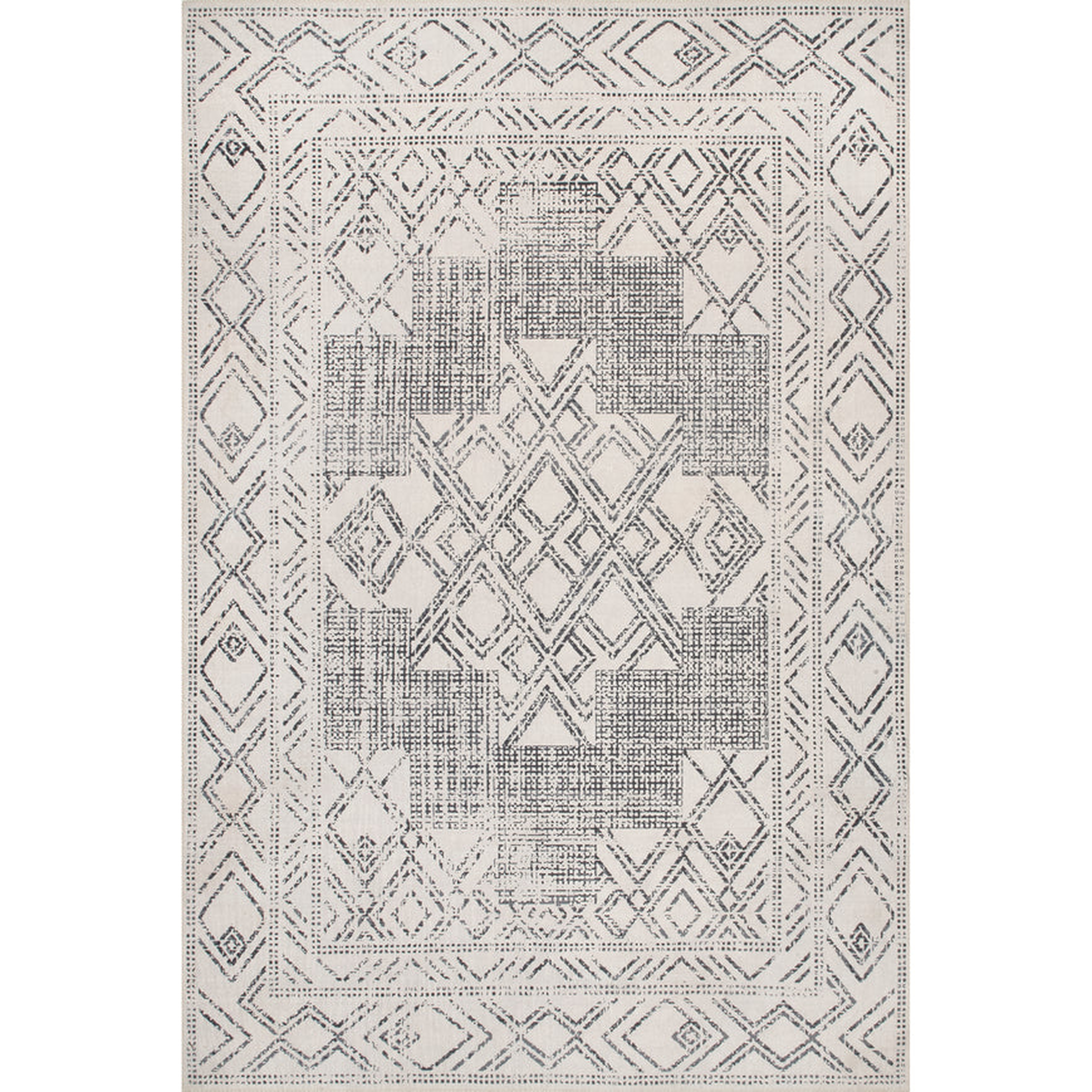 Mia Machine Washable Geometric Medallion Area Rug - nuloom