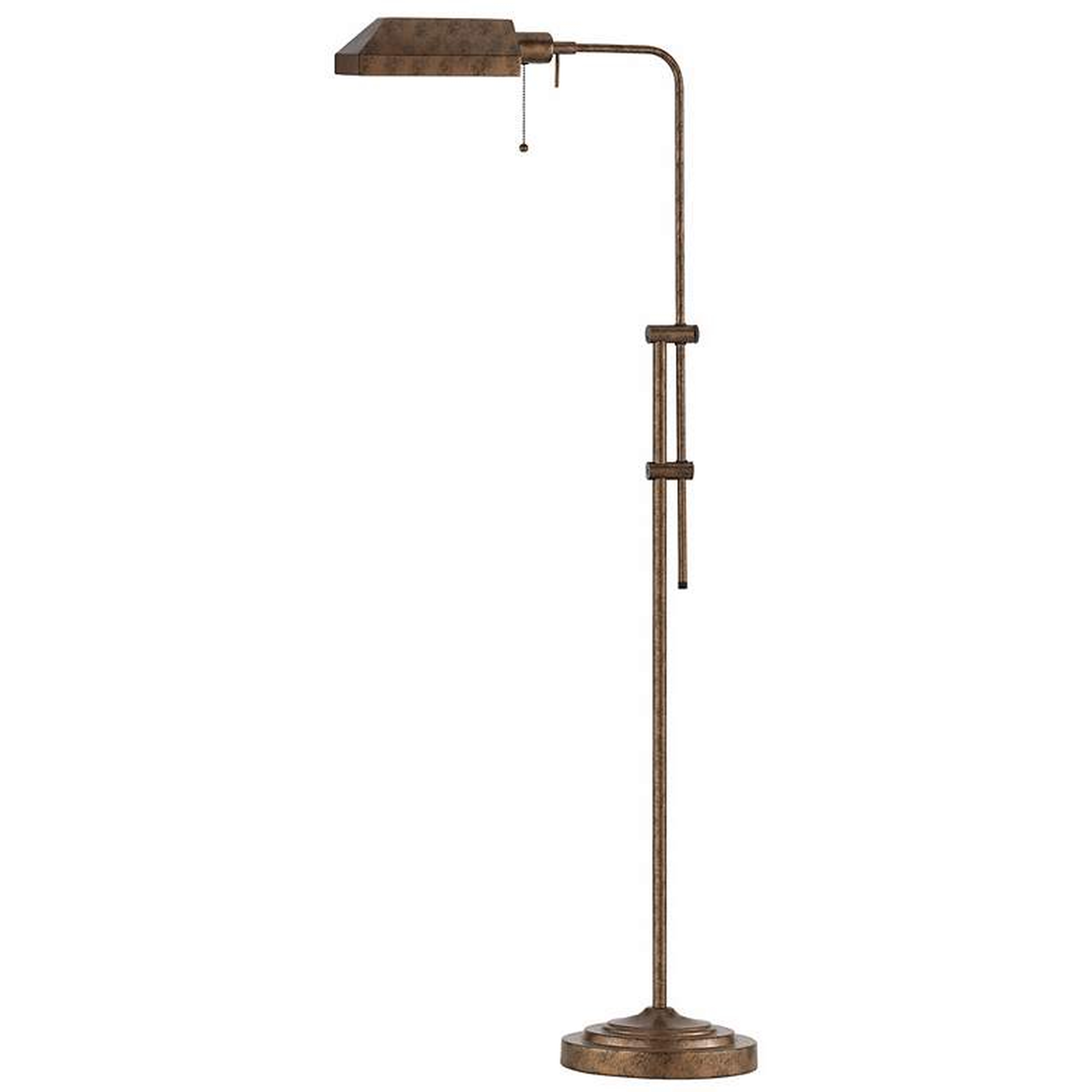 Regency Hill Jenson Adjustable Height Bronze Swing Arm Pharmacy Floor Lamp - Lamps Plus
