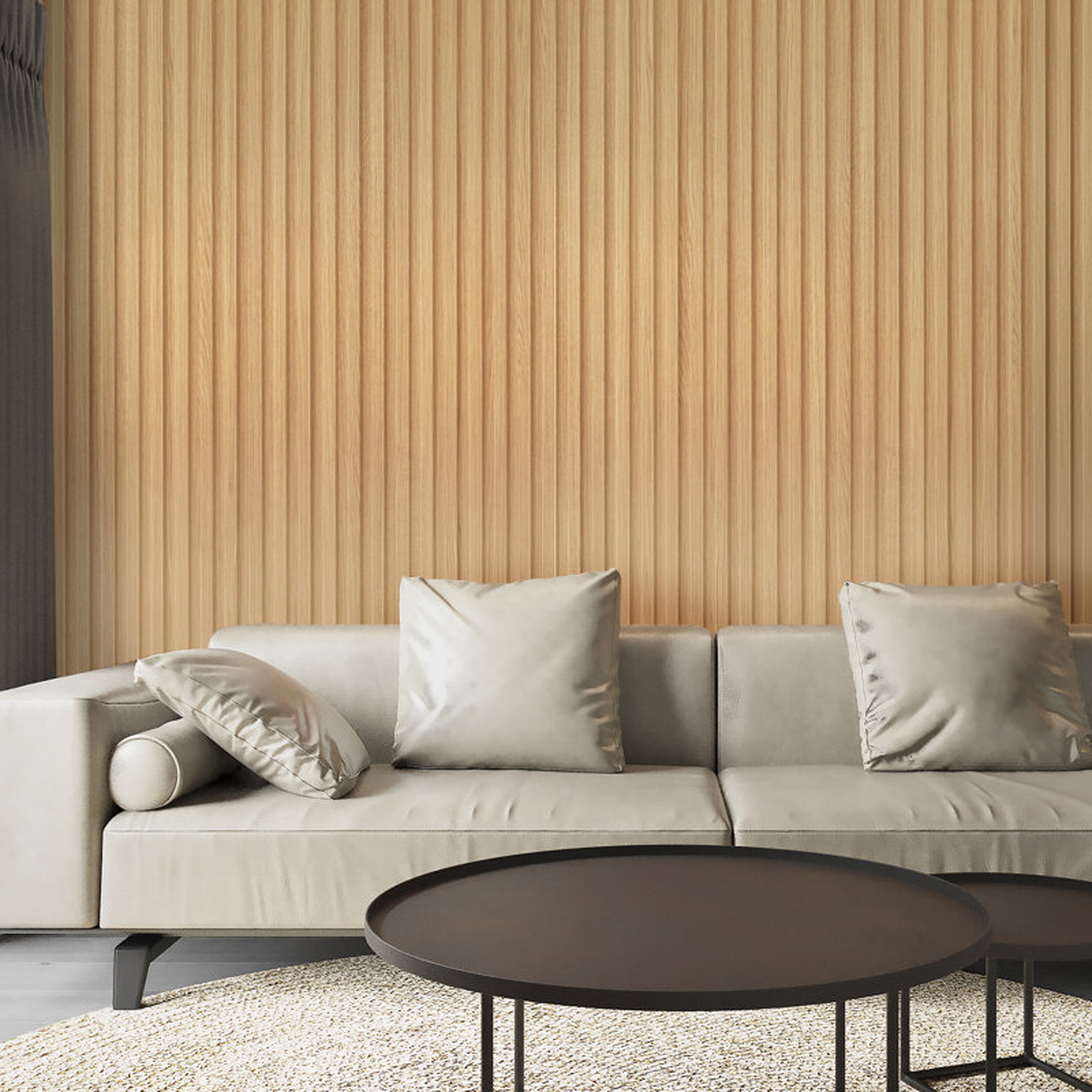 8 Piece 96.06" x 6.26" Slat, Decorative PVC, Wall Panel - Wayfair