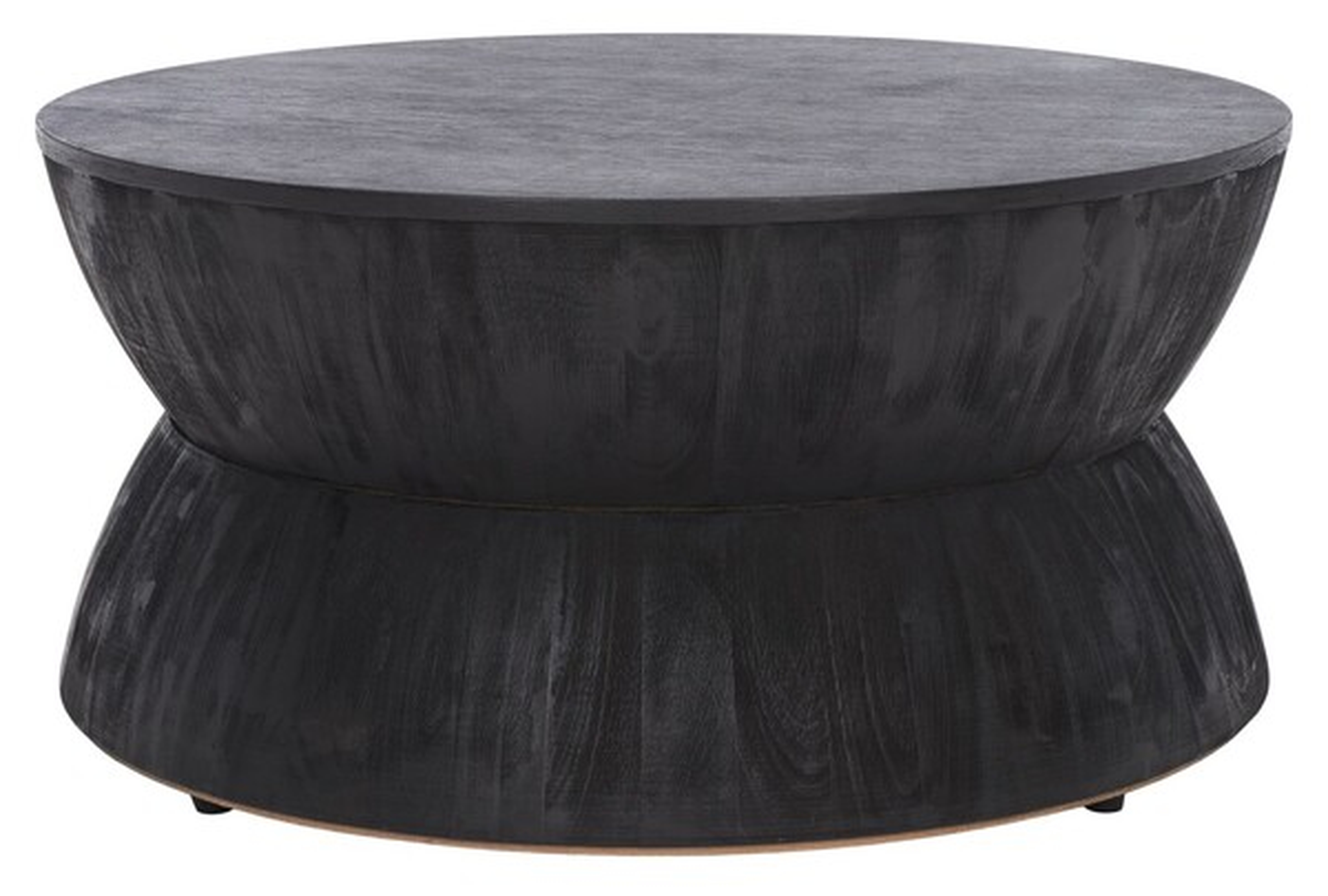 Alecto Round Coffee Table - Black - Safavieh - Safavieh