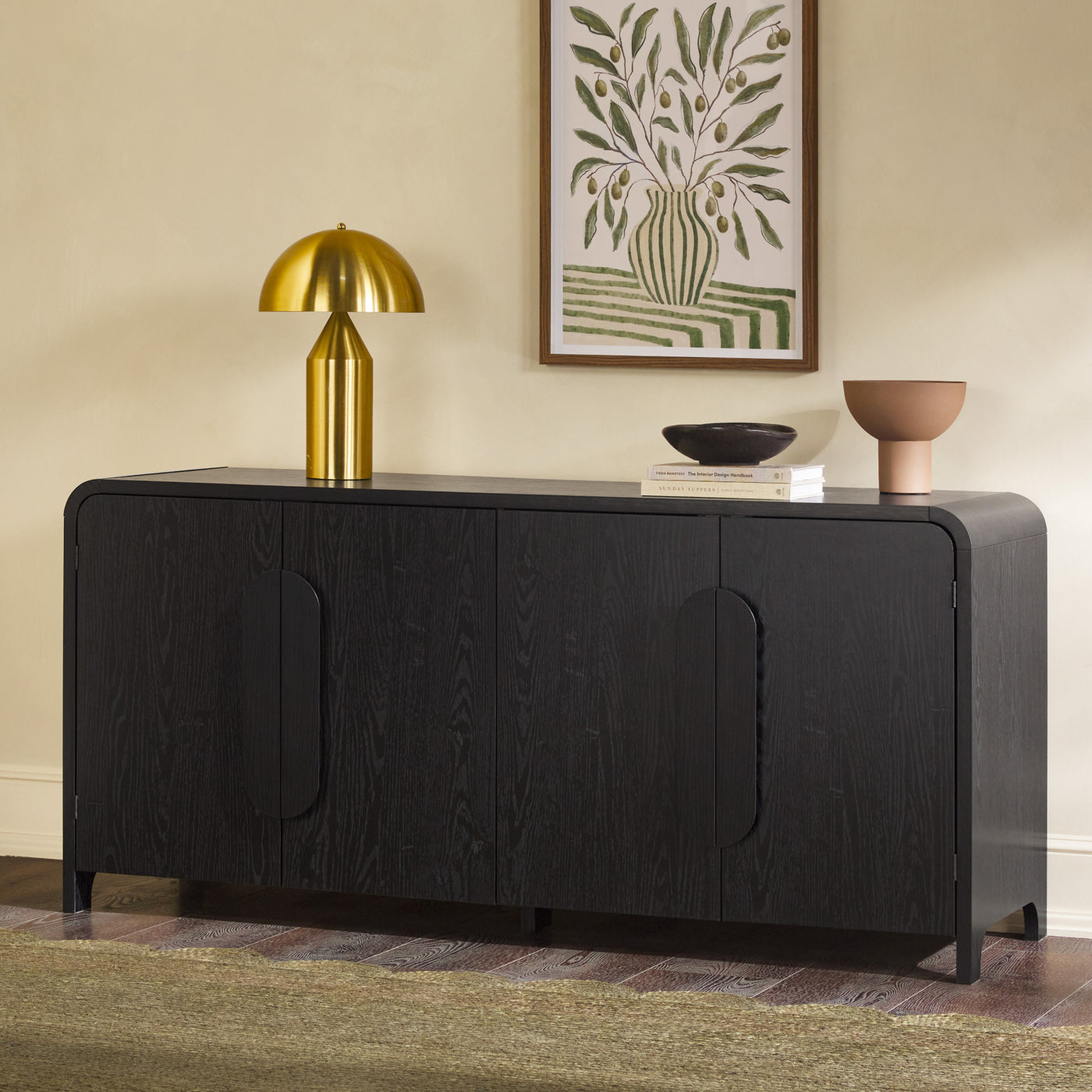 Chantelle 64" Modern Curved Buffet Sideboard & TV Stand - Walker Edison