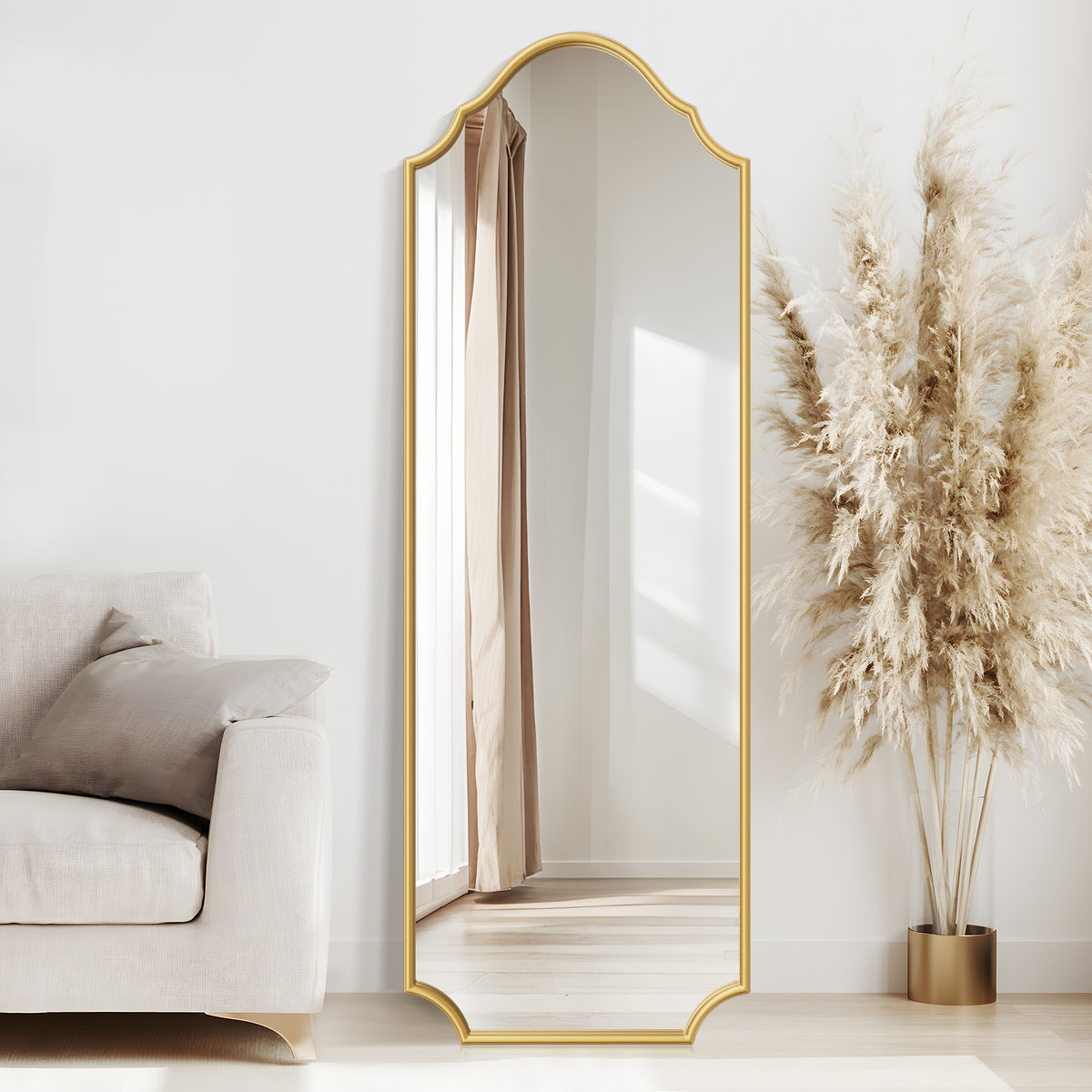 Lilith Metal Full Length Leaner Mirror - Wayfair