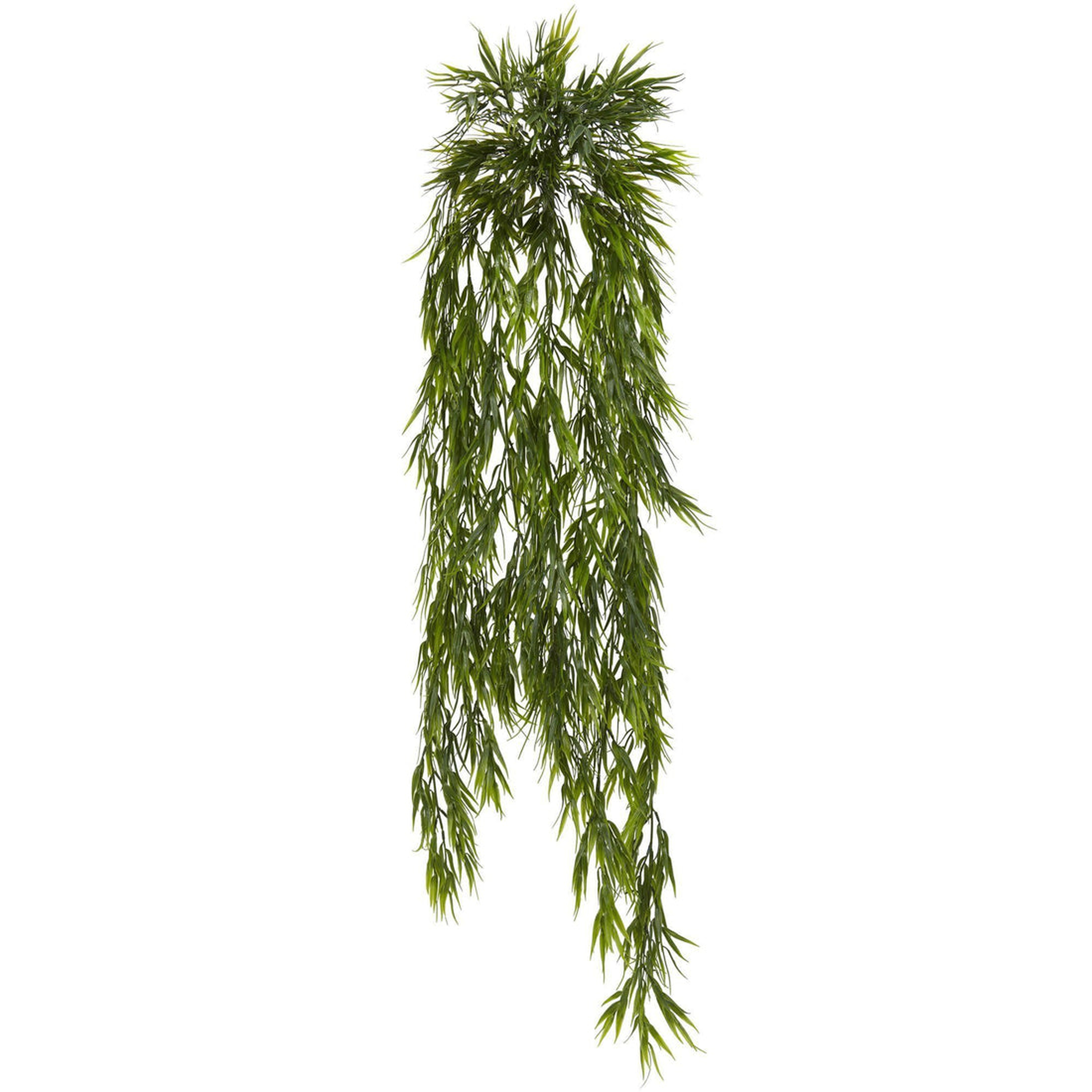 43” Mini Bamboo Hanging Bush (Set of 2) - Nearly Natural