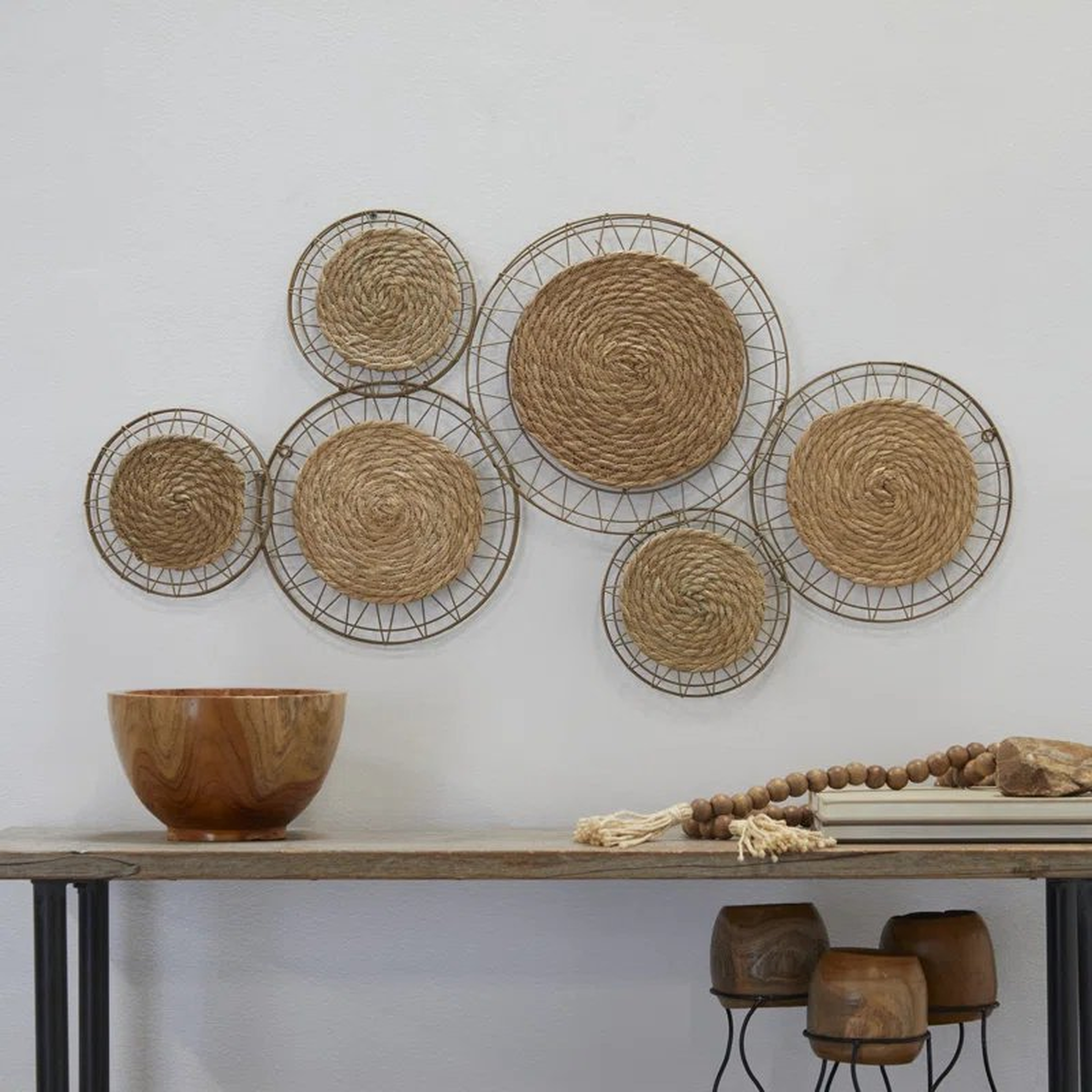 Handmade Boho Abstract Wall Decor on Fabric - Wayfair