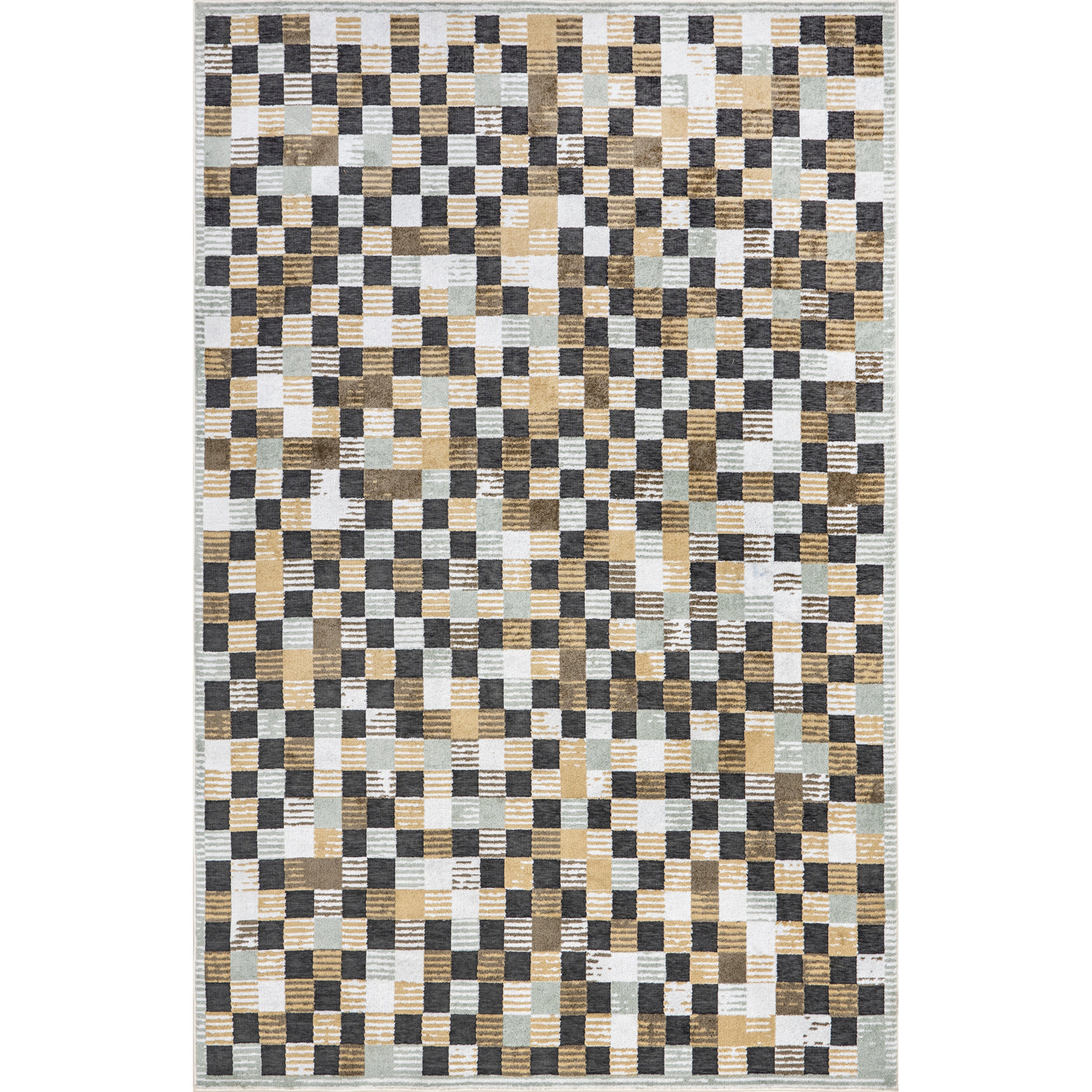 Mellie Mini Checkered Machine Washable Area Rug - nuloom