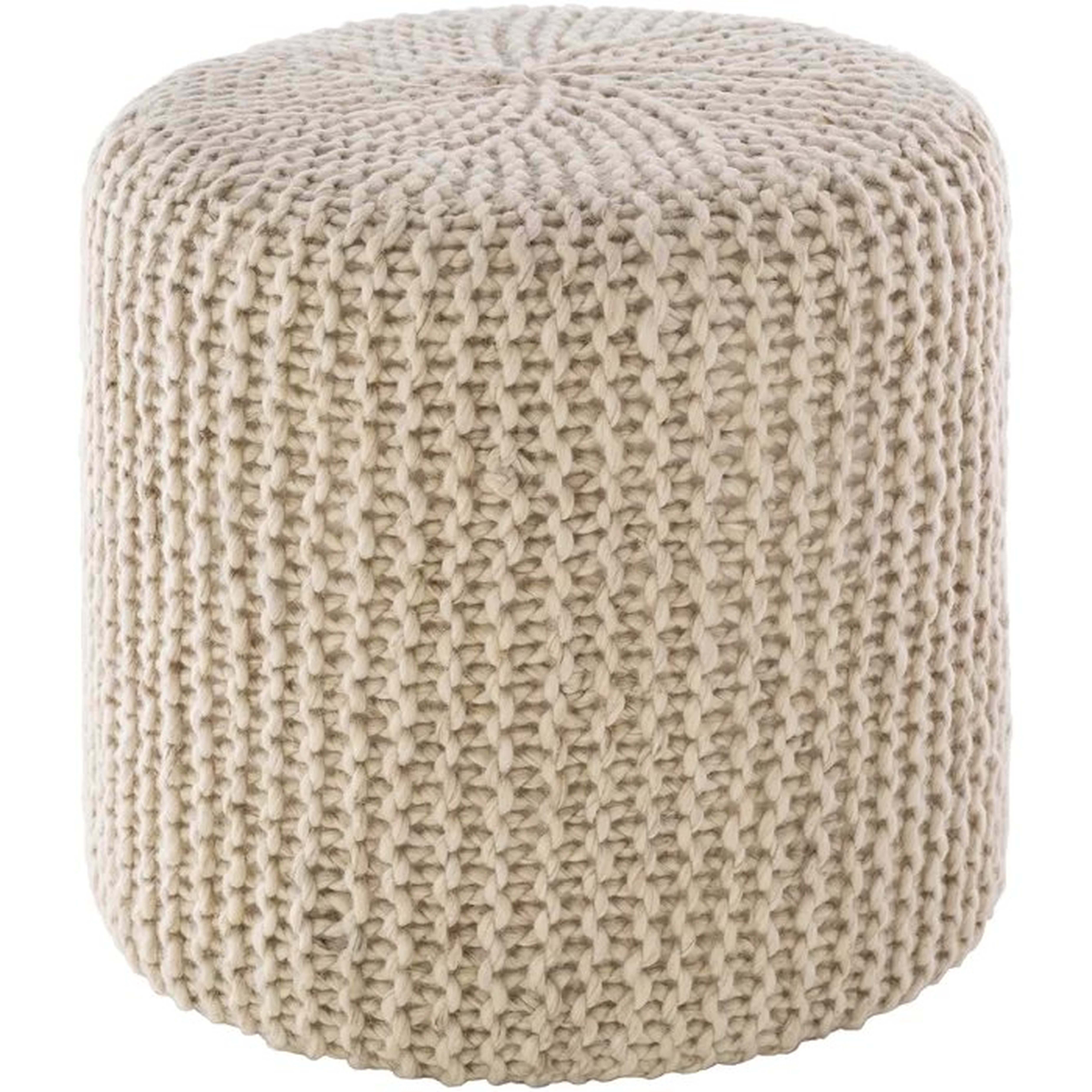 Lee 18'' Wide Round Pouf Ottoman - Wayfair