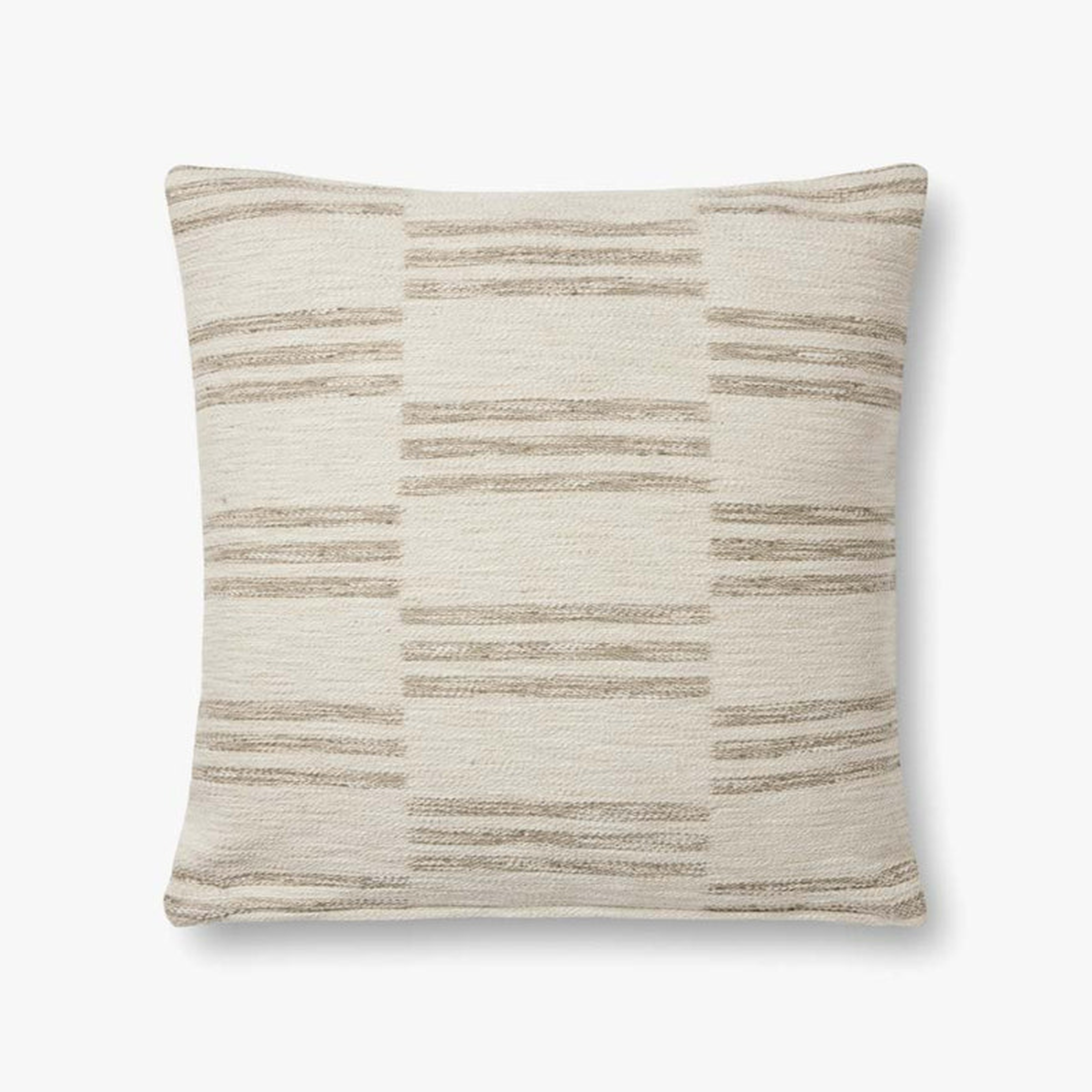 PAL0026 Ivory / Sand 22'' x 22'' Cover w/Poly - Loloi Rugs