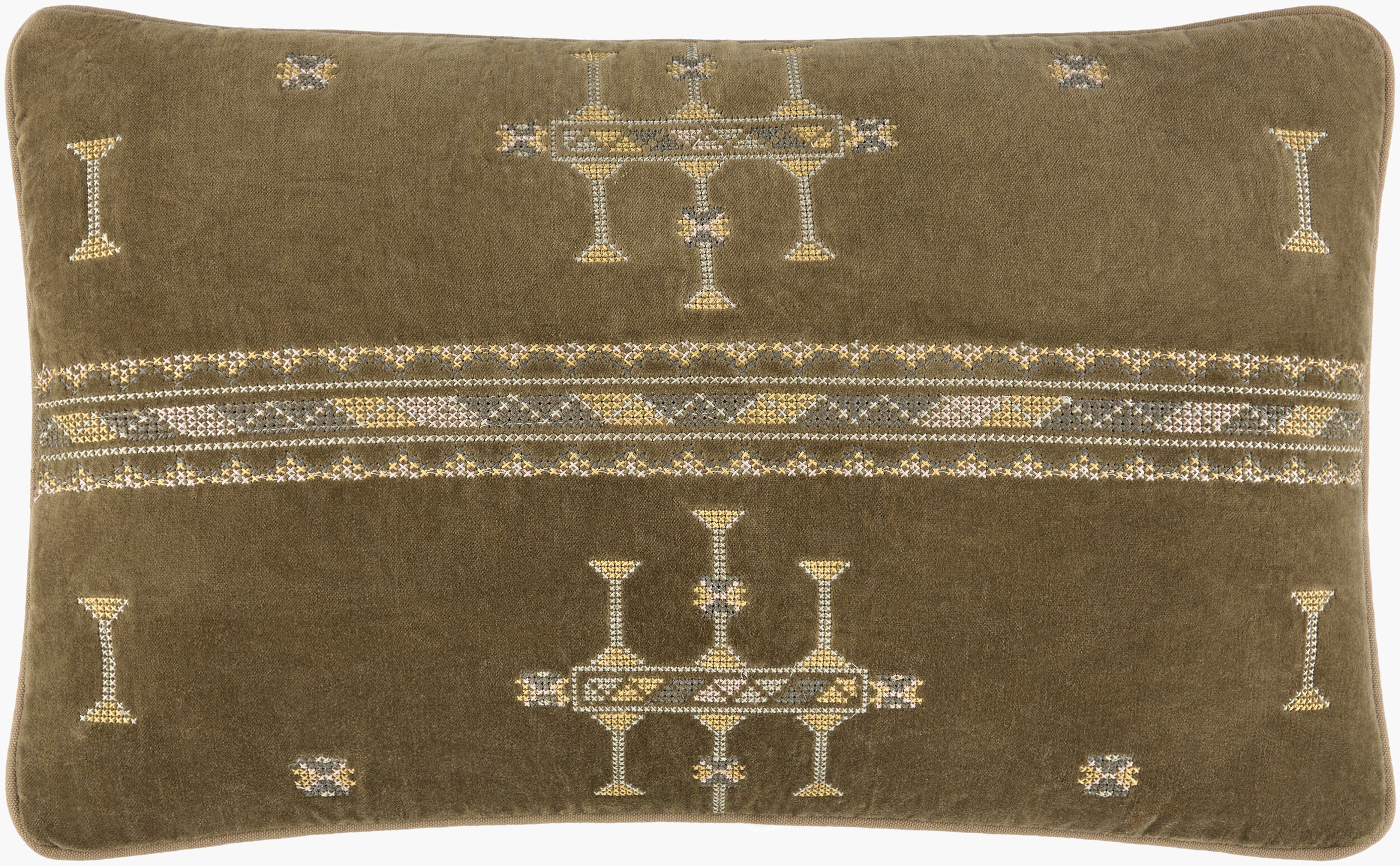 Velour VLU-001 13"L x 21"W Pillow Cover - Surya