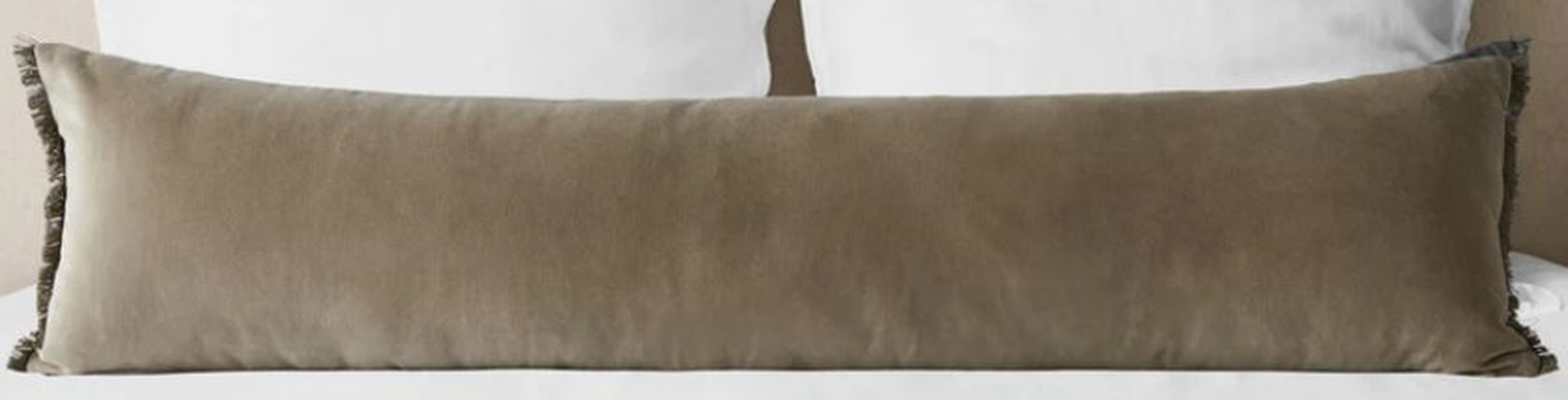 The Citizenry Naveta Velvet Lumbar Pillow | Blue - The Citizenry