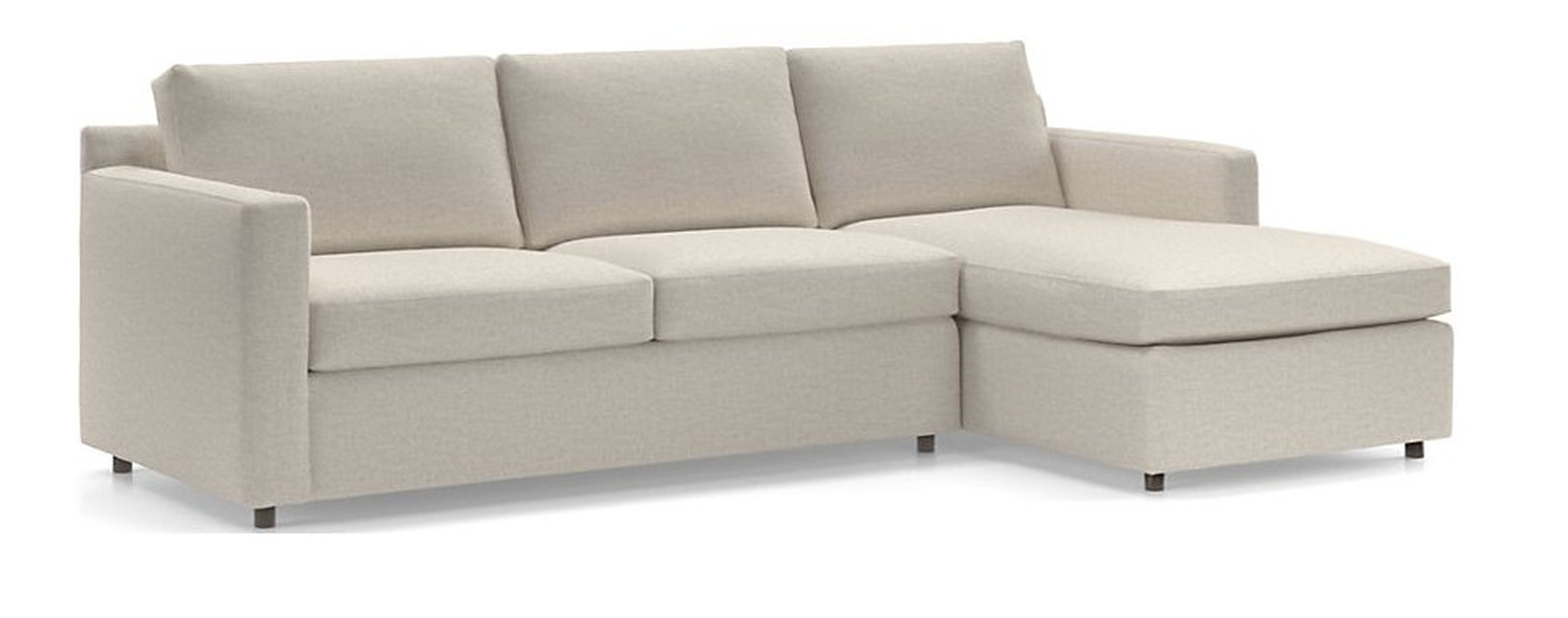 Barrett II 2-Piece Right Arm Chaise Sectional - - Crate and Barrel