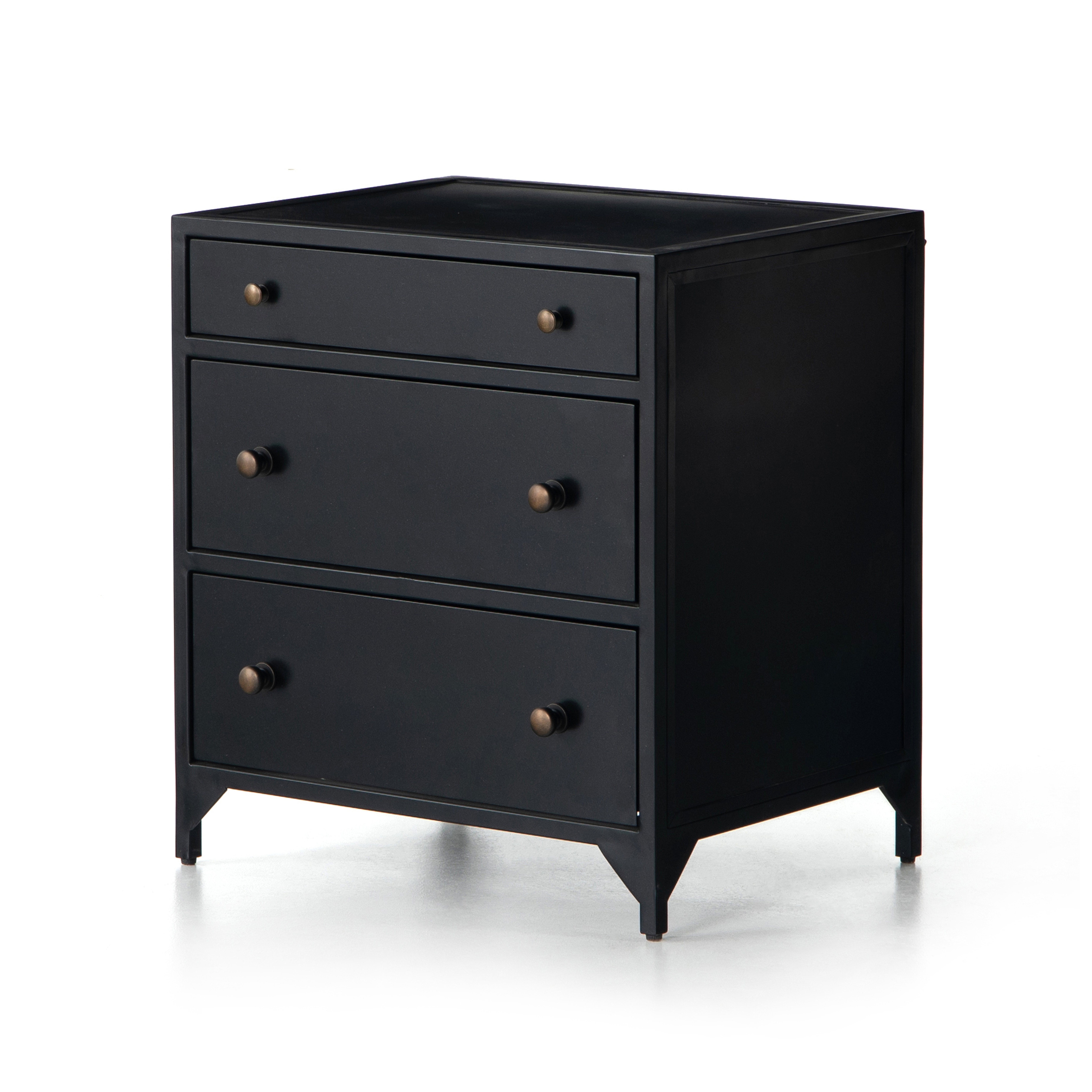 Belmont Storage Nightstand - Black - Four Hands