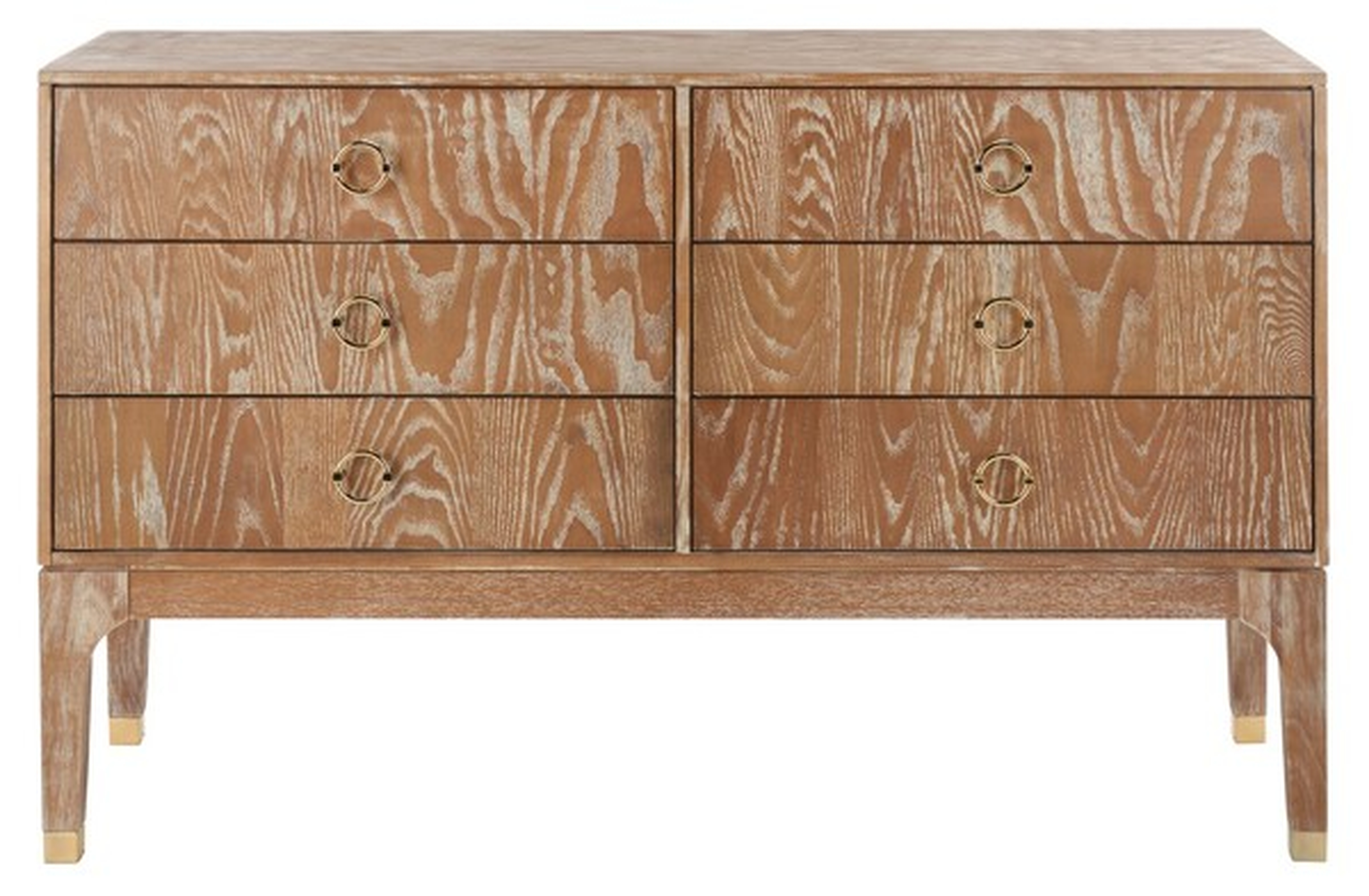 Lorna 6 Drawer Contemporary Dresser / wood - Safavieh