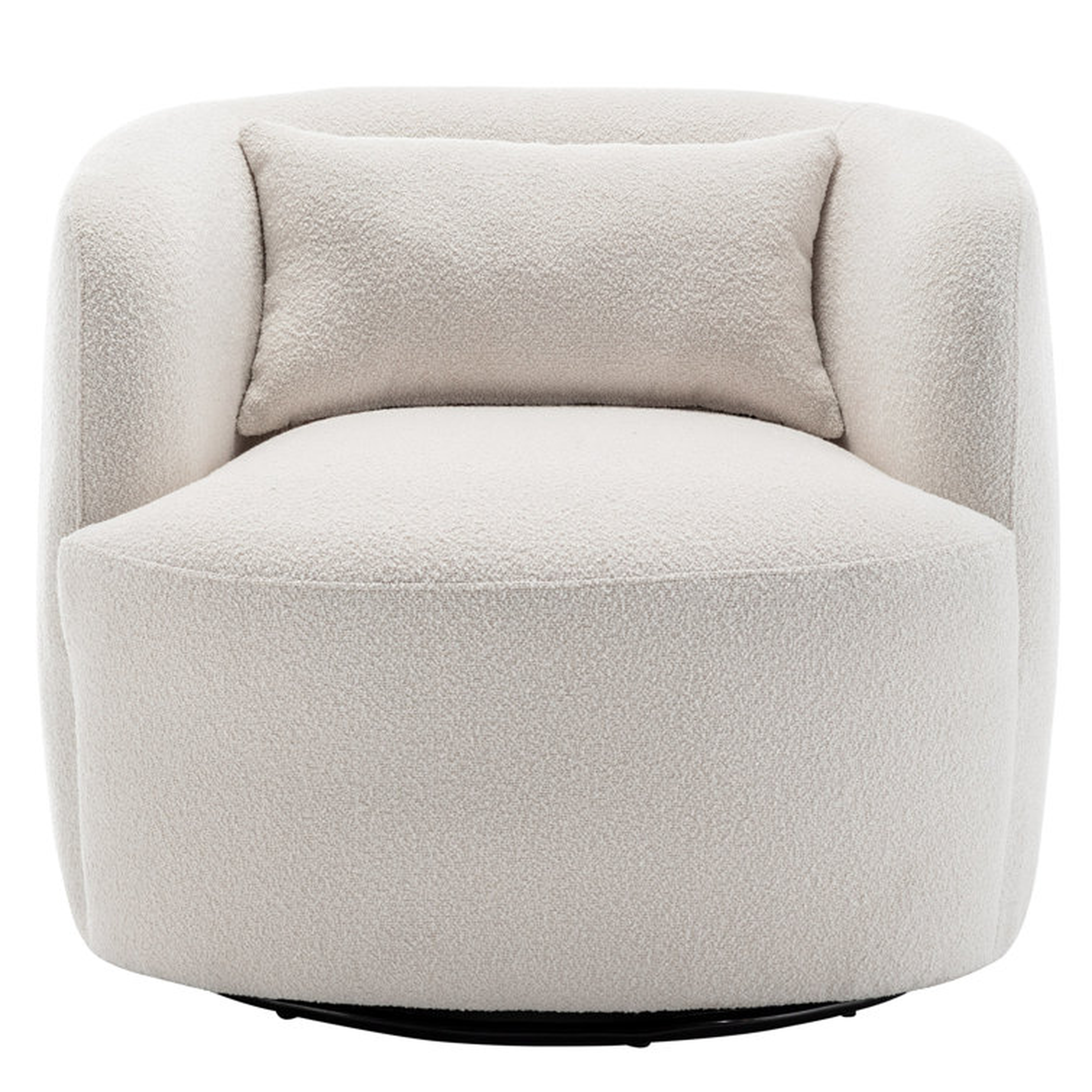 Sydney 34" Wide Boucle Upholstered Swivel Armchair - Wayfair