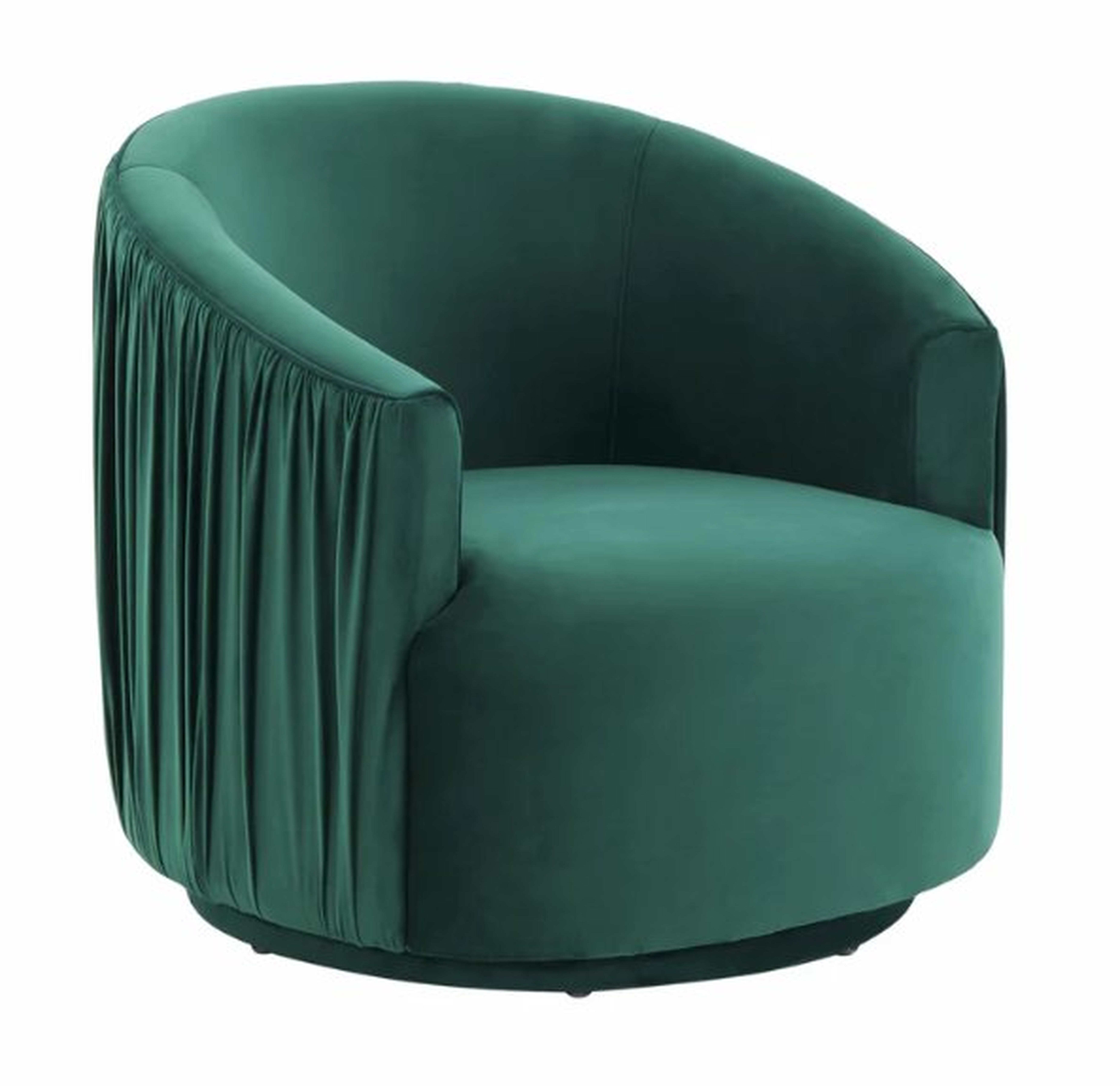 London Pleated Velvet Swivel Chair - TOV FURNITURE