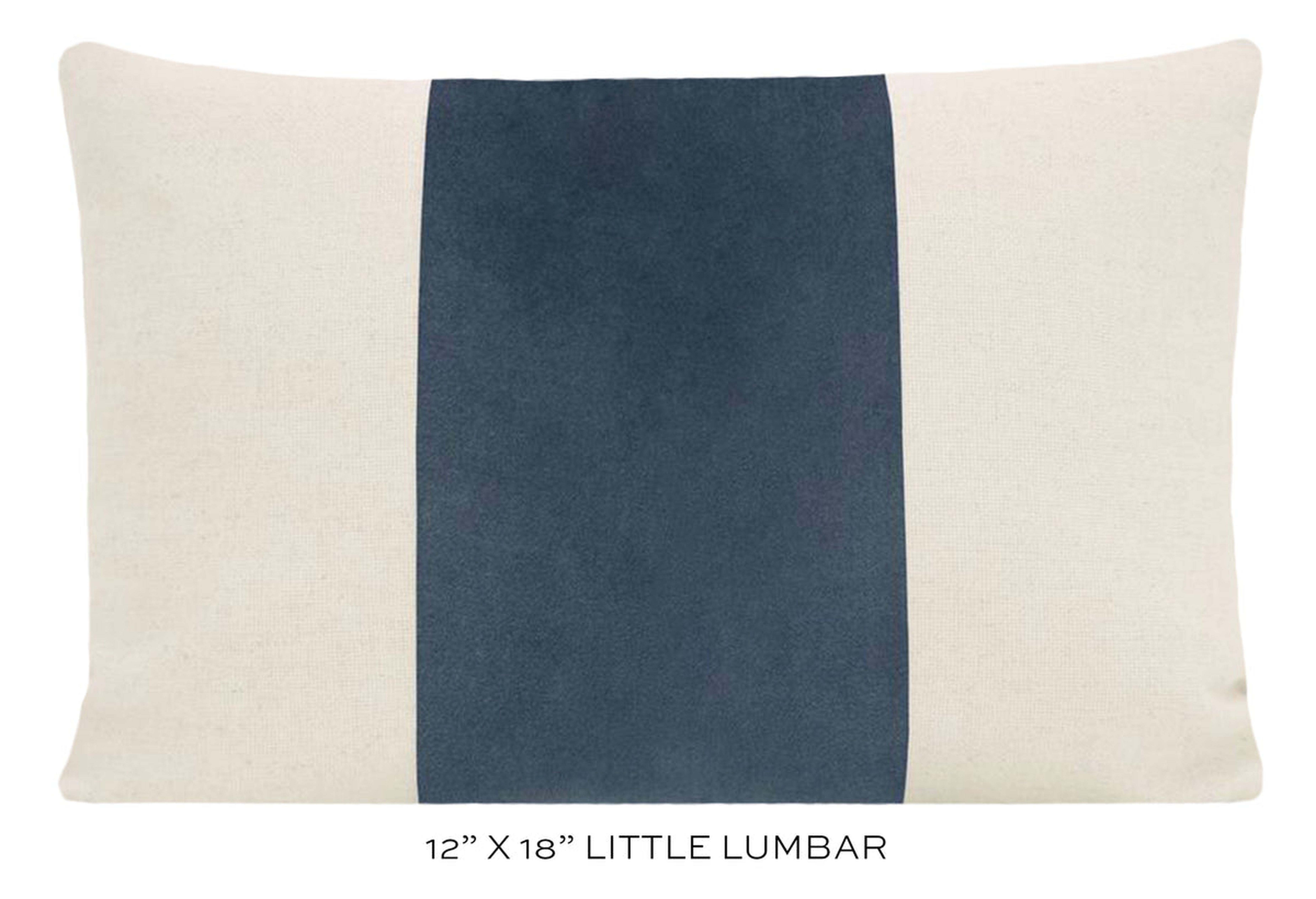 PANEL :: SIGNATURE VELVET // PRUSSIAN BLUE - LITTLE LUMBAR 12" X 18" - Little Design Company