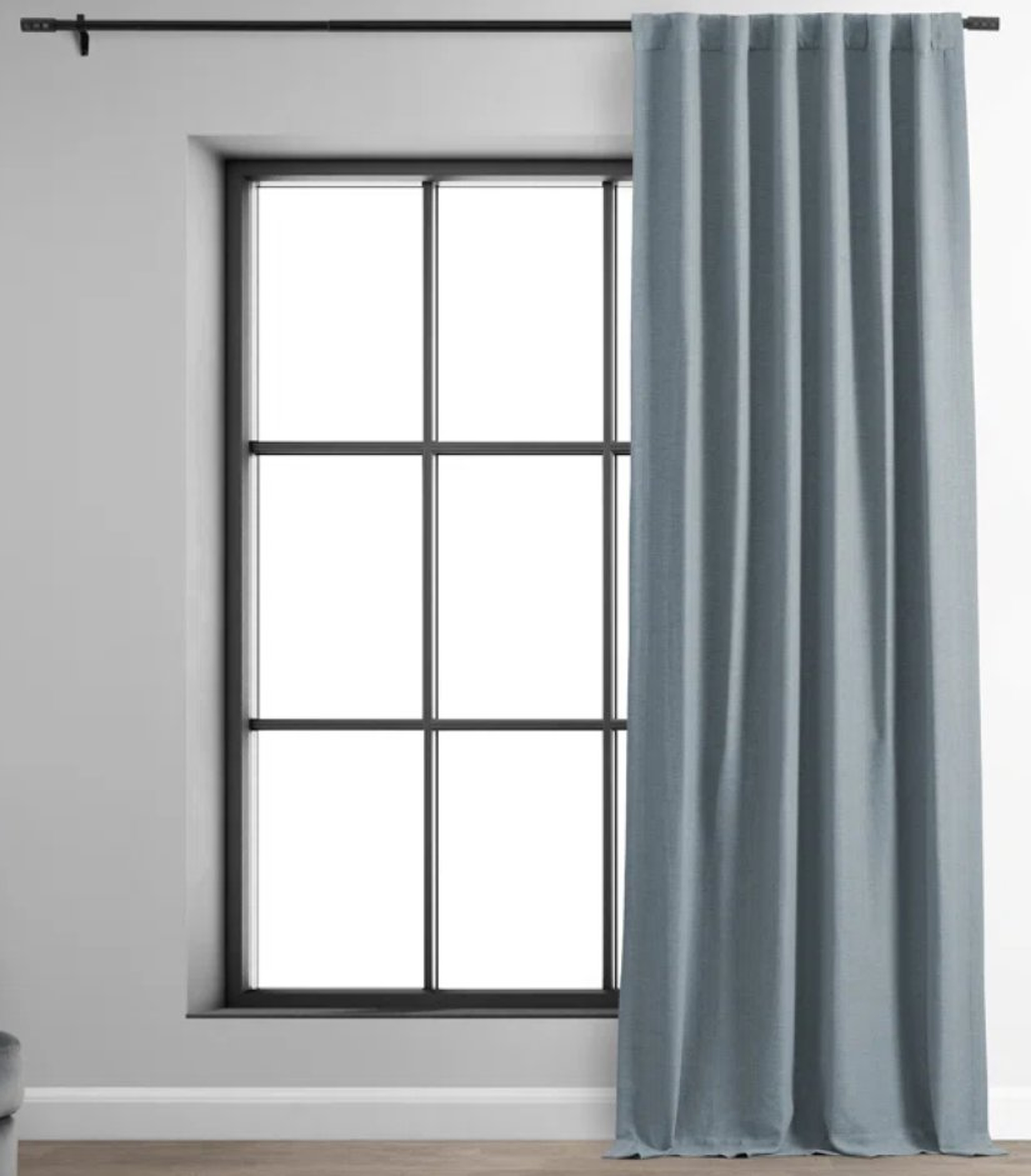 Freemansburg Room Darkening Rod Pocket Single Curtain Panel, Gulf Blue, 50" x 96" - Wayfair