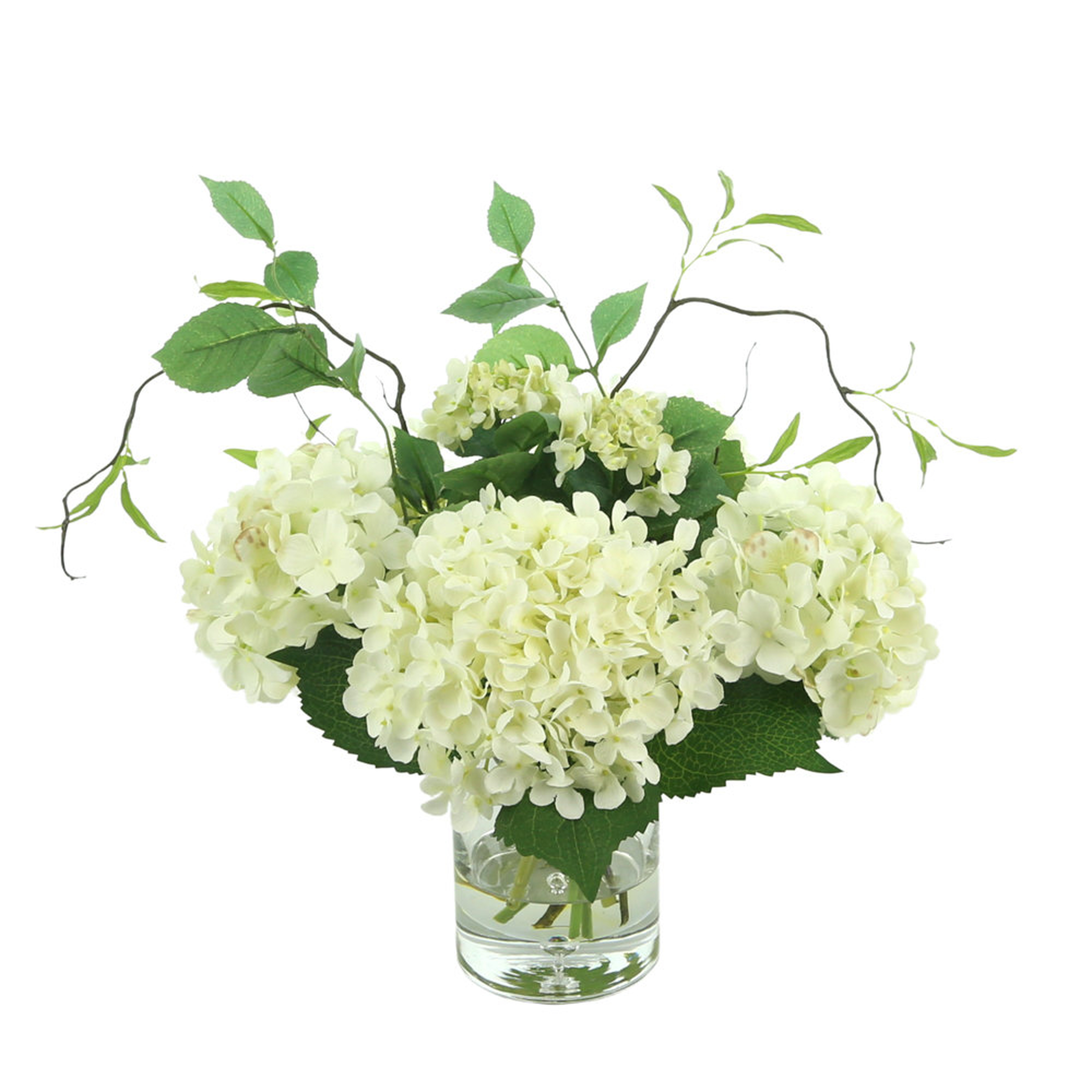 Faux Hydrangea Centerpiece in Vase - Wayfair