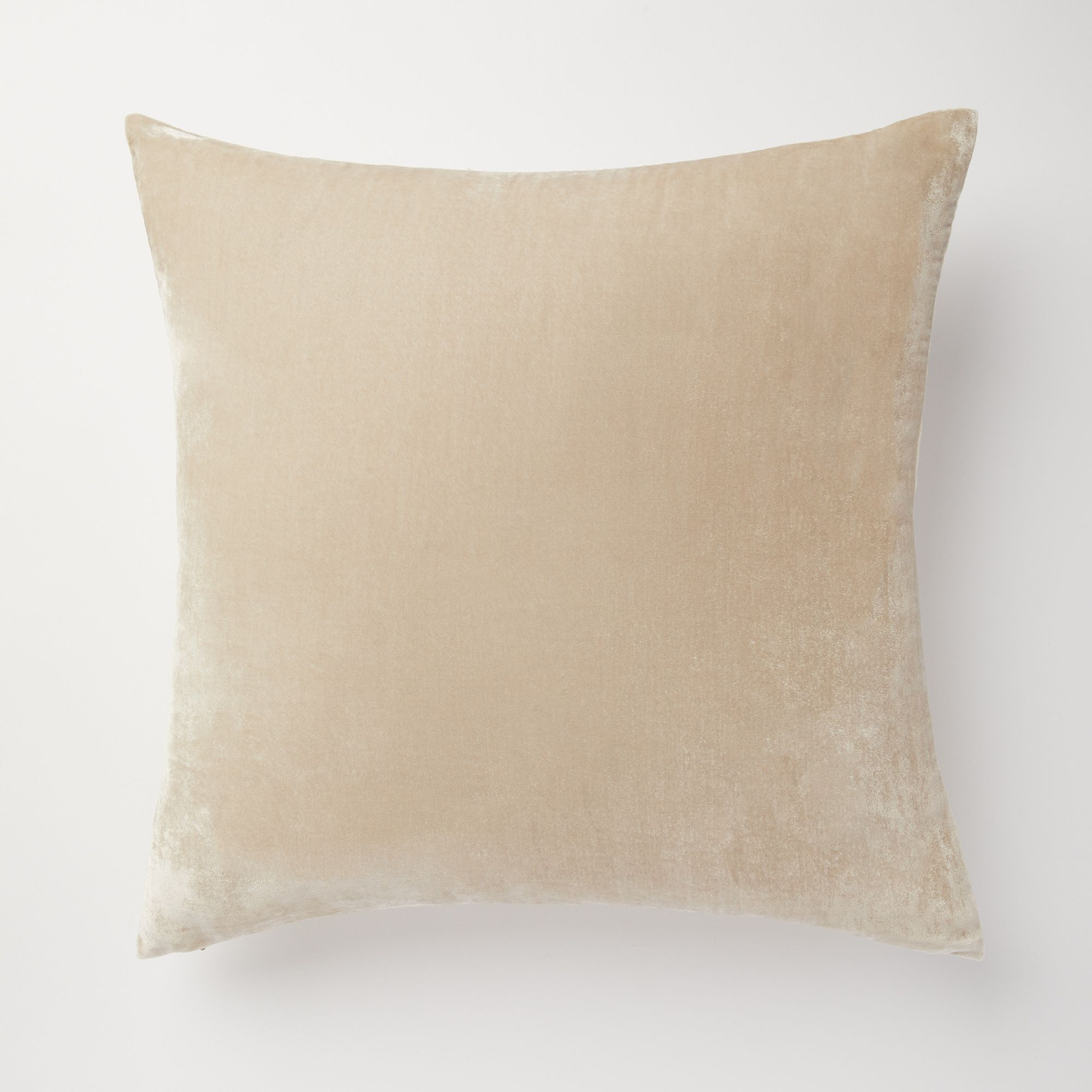 Lush Velvet Pillow Cover, Sand, 20x20 - West Elm