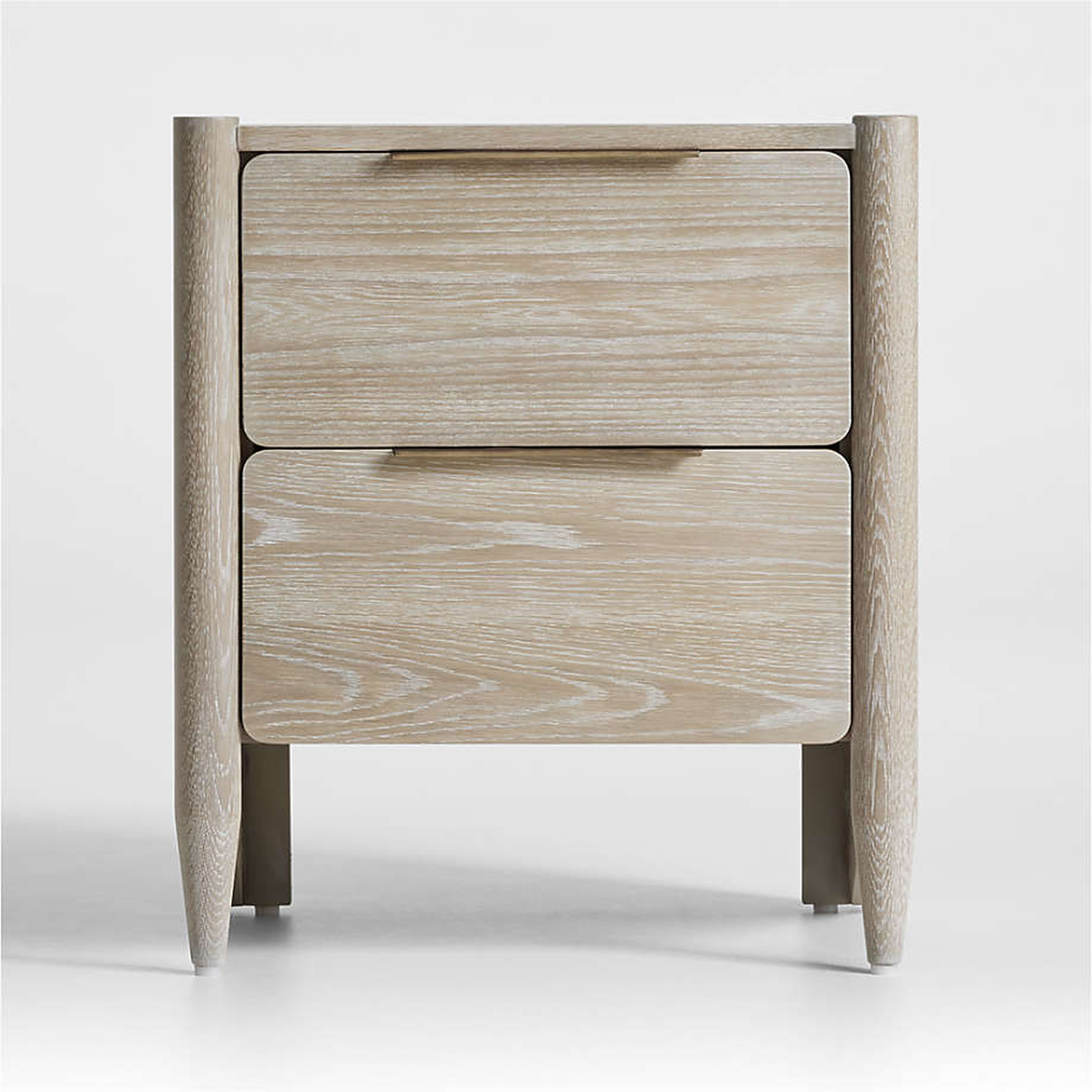 Casa White Oak Wood Nightstand with Drawers - Crate and Barrel