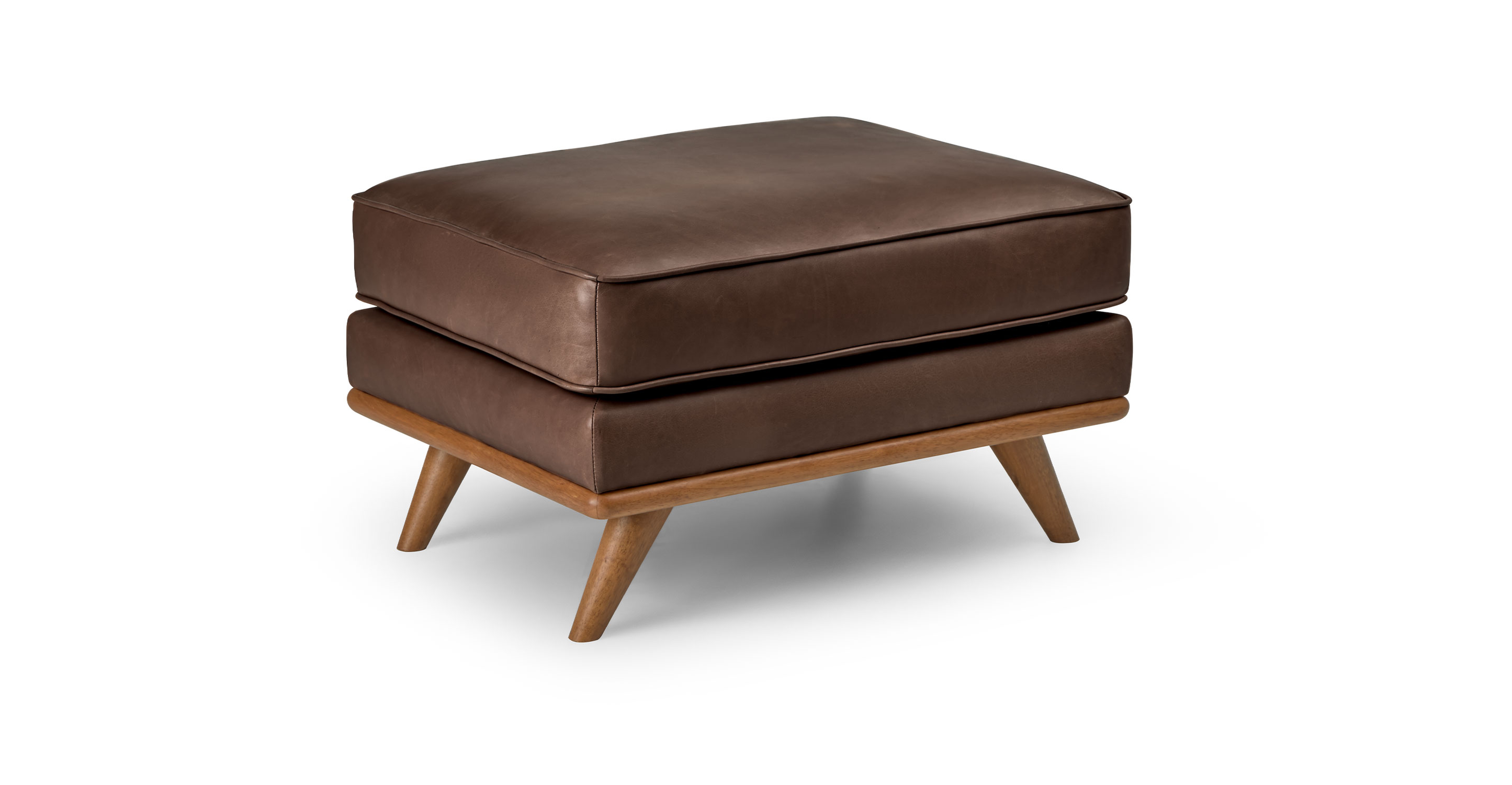 Timber 31" Leather Ottoman - Charme Chocolat - Article