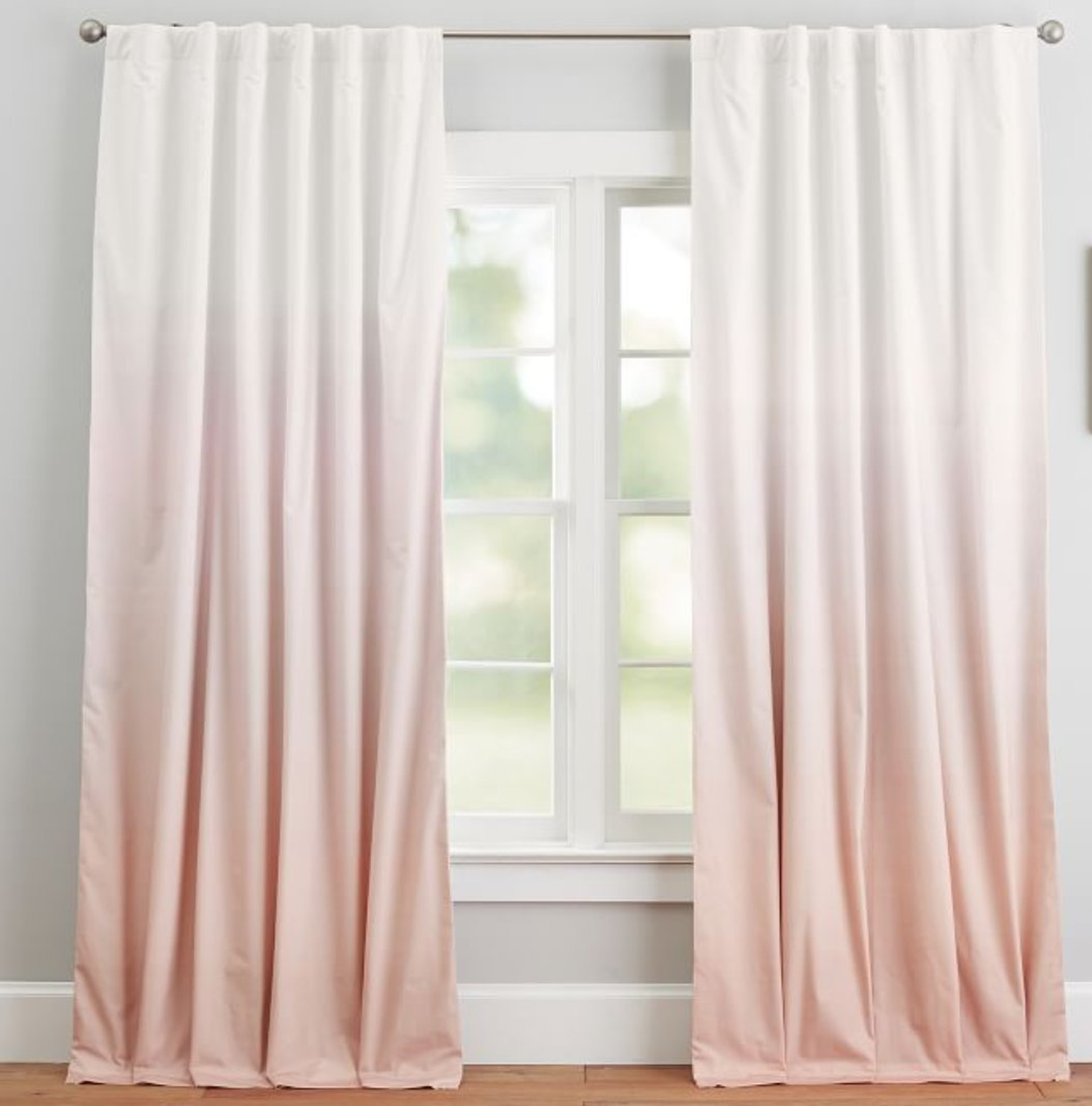 Ombre Blackout Curtain, 96", Blush - Pottery Barn Teen