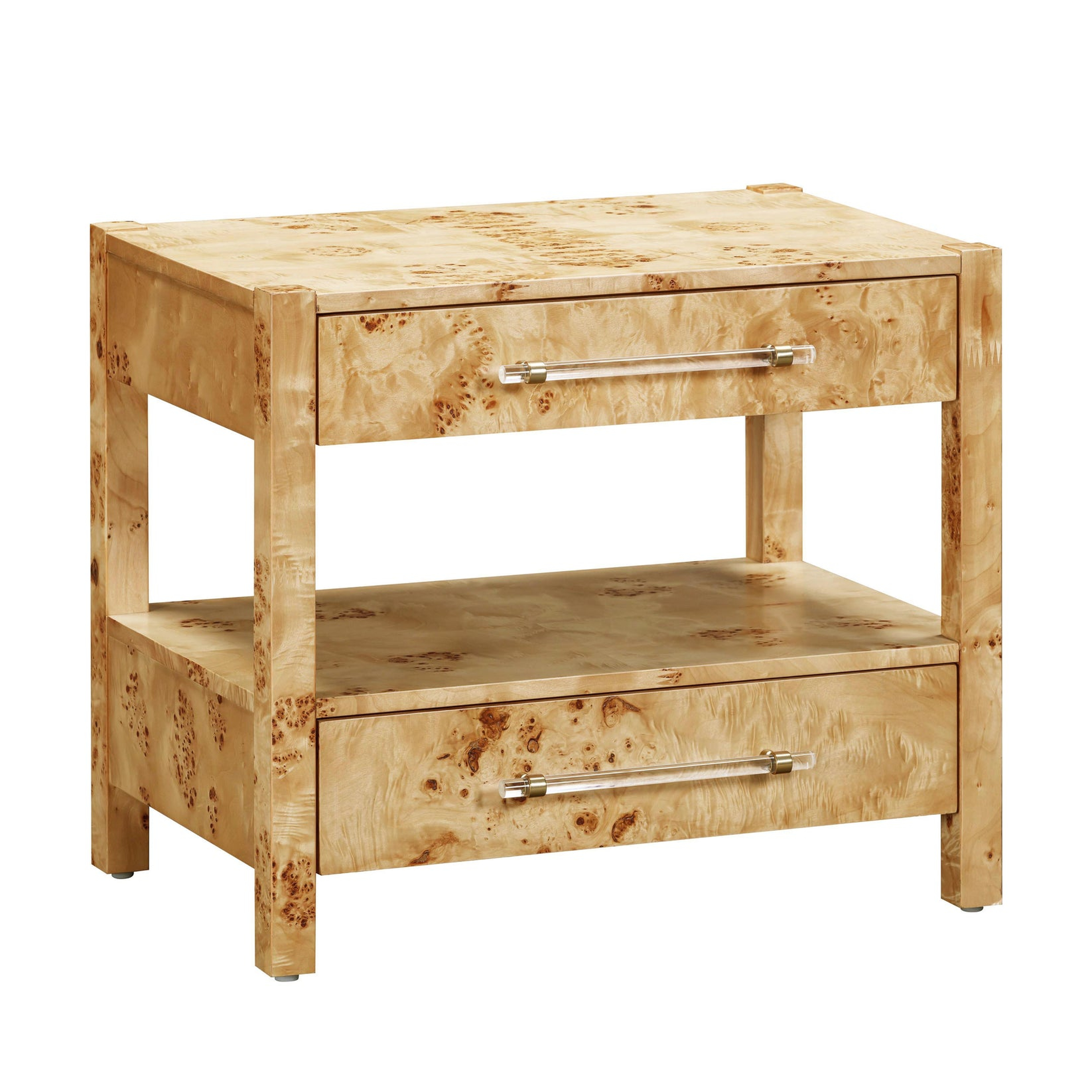 Brandyss Natural Burl Nightstand - TOV FURNITURE