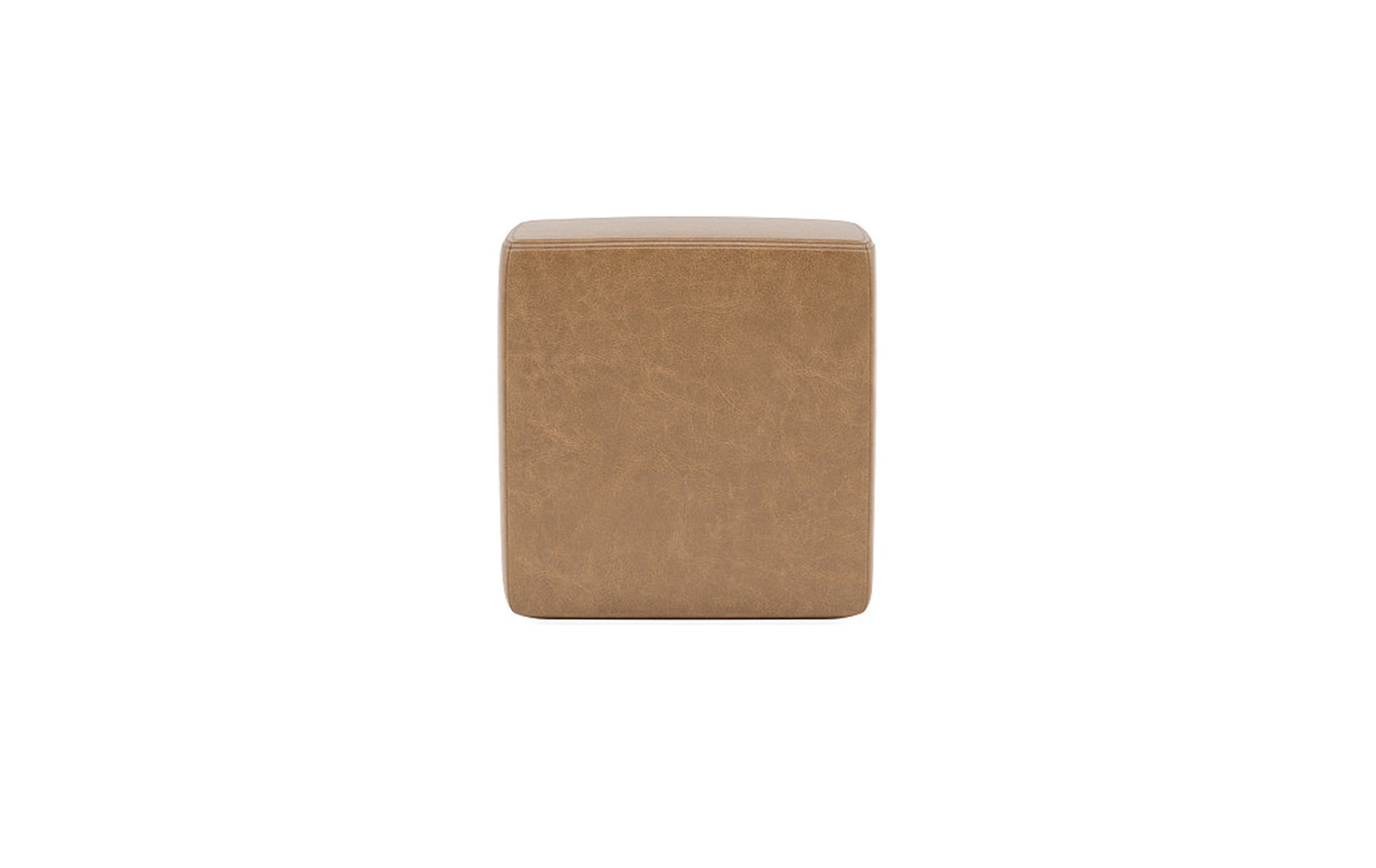 Conor Leather Square Stool Ottoman - Interior Define