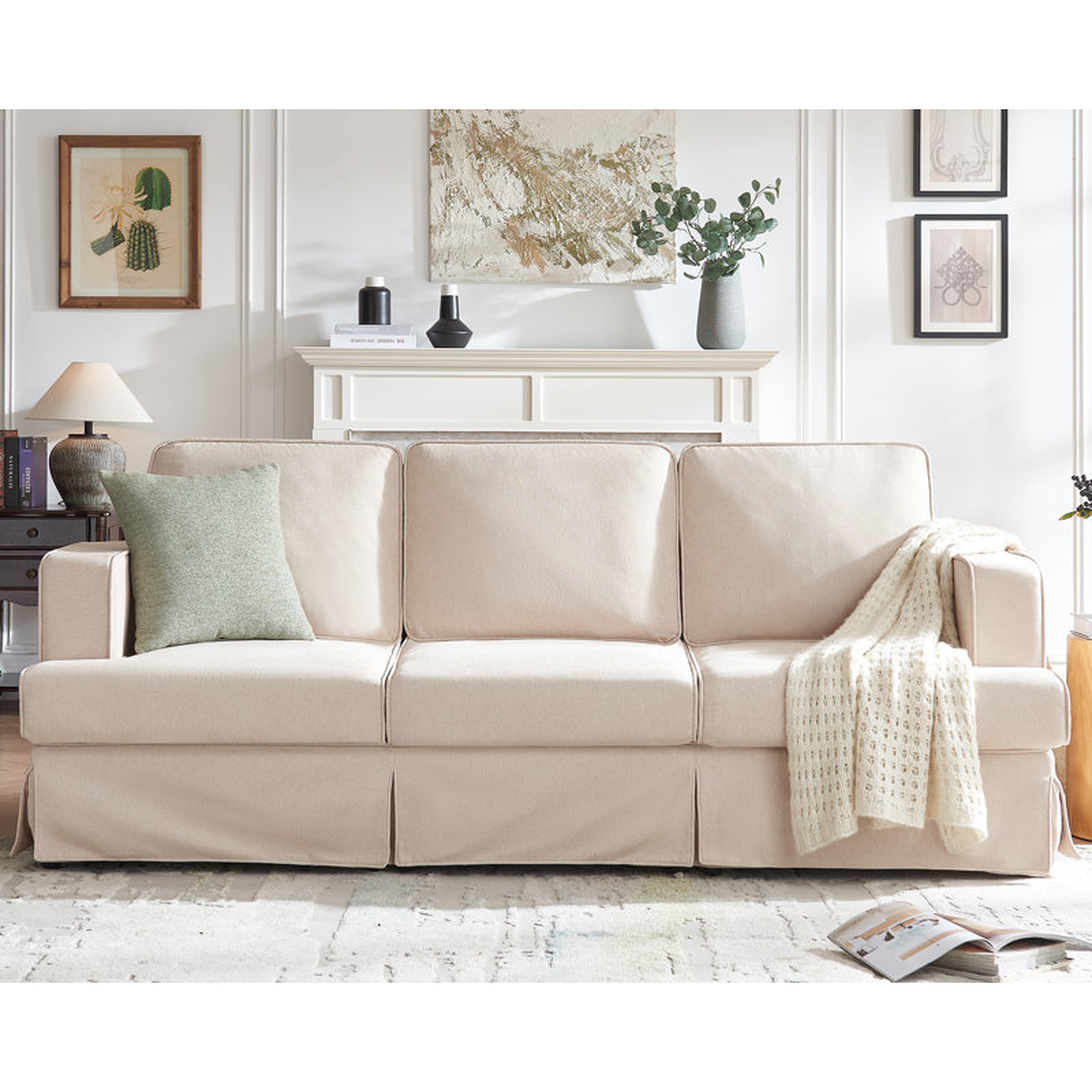Cesario 89'' Slipcovered Sofa - Wayfair