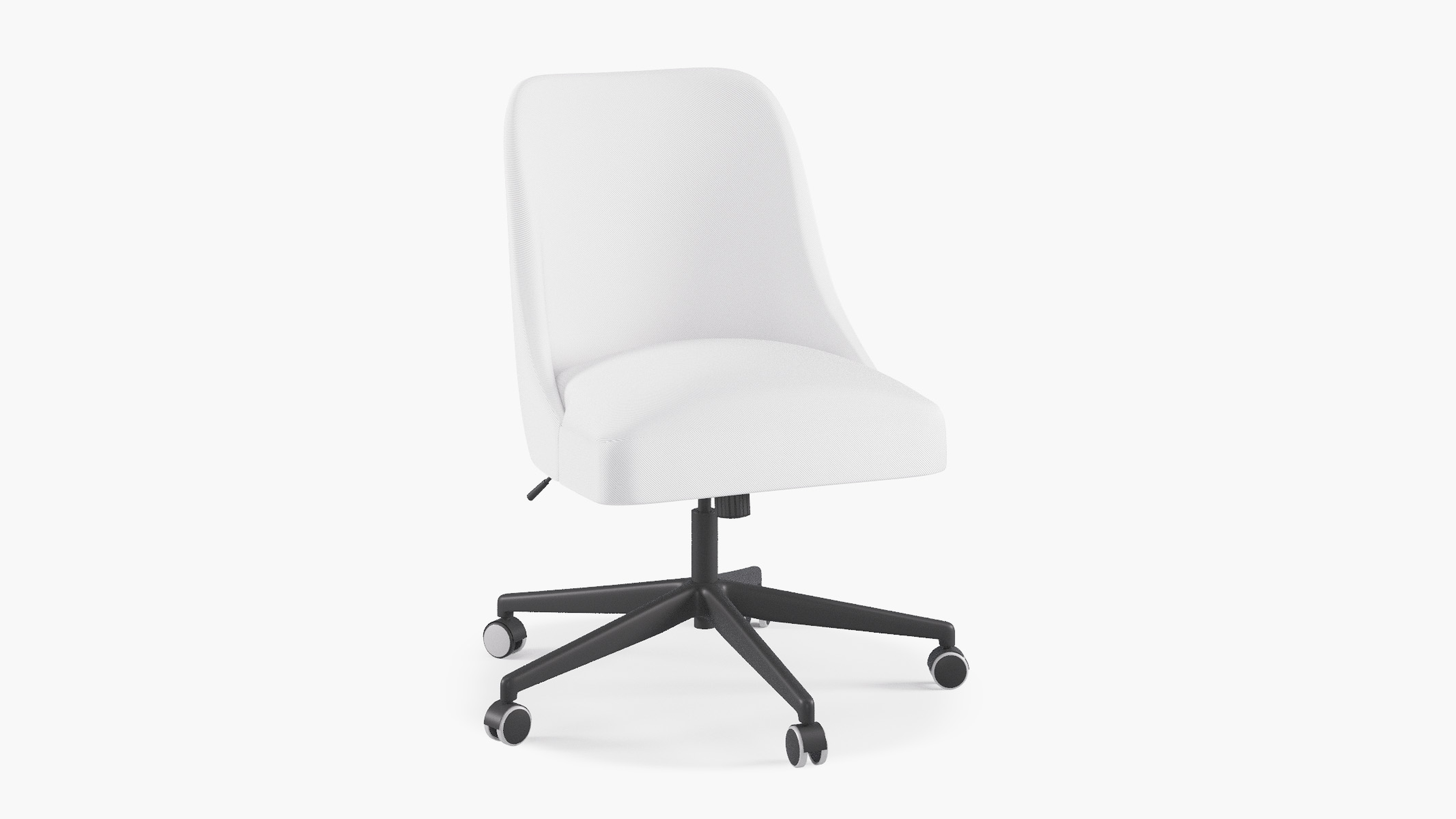 Tailored Task Chair,White Twill - The Inside