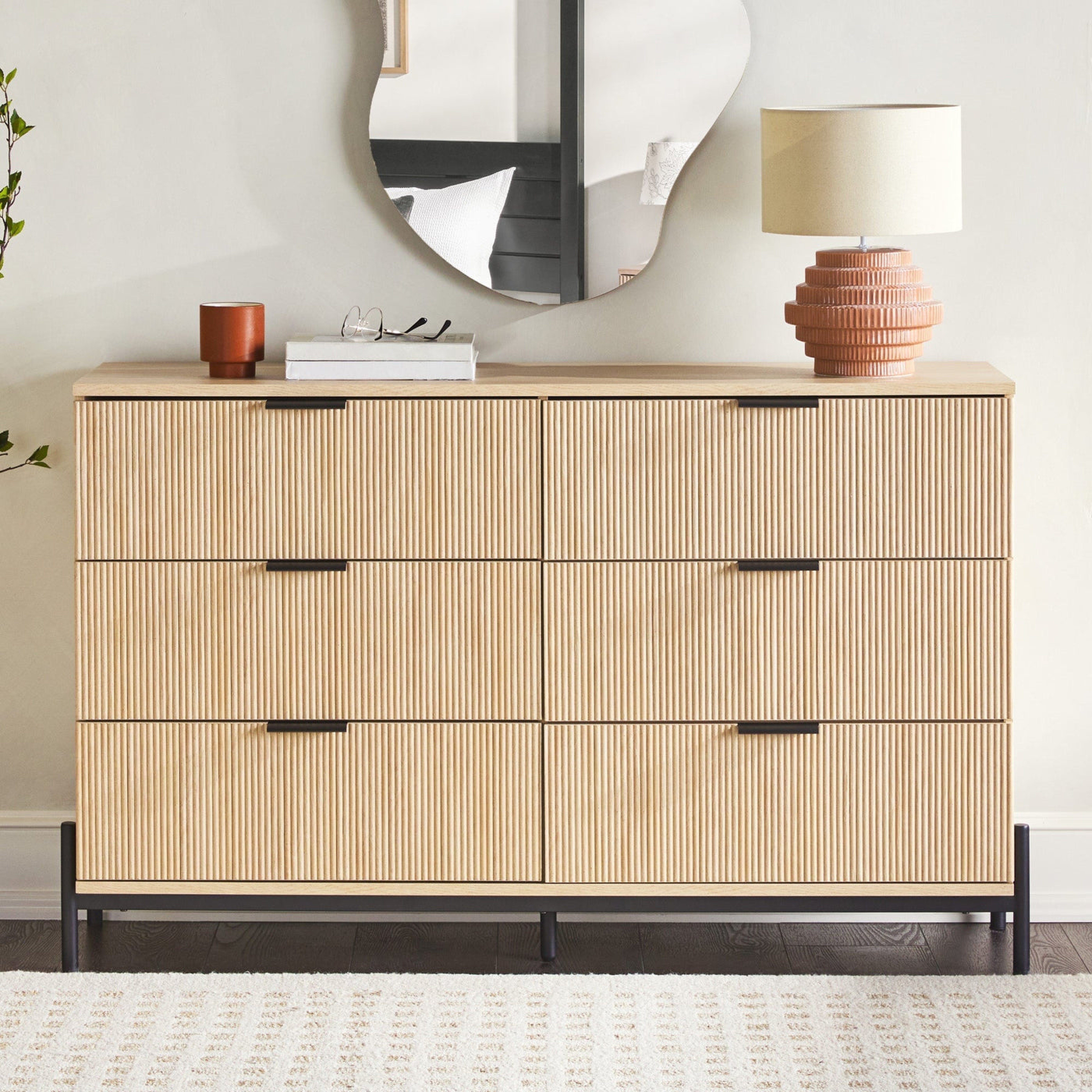 Paris Modern Scandinavian Reeded Dresser - Walker Edison