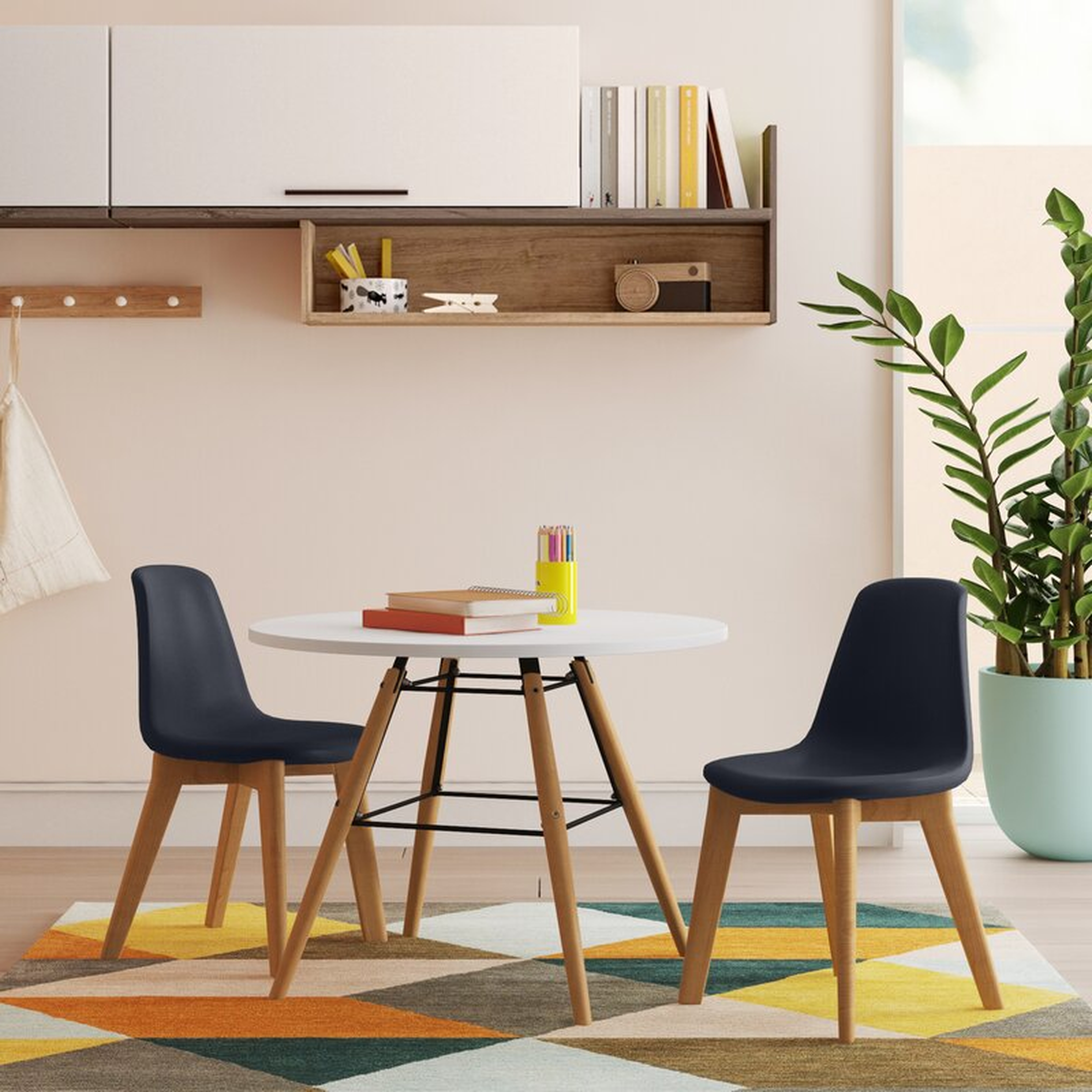 Adalwen Kids 3 Piece Round Play / Activity Table and Chair Set - Wayfair