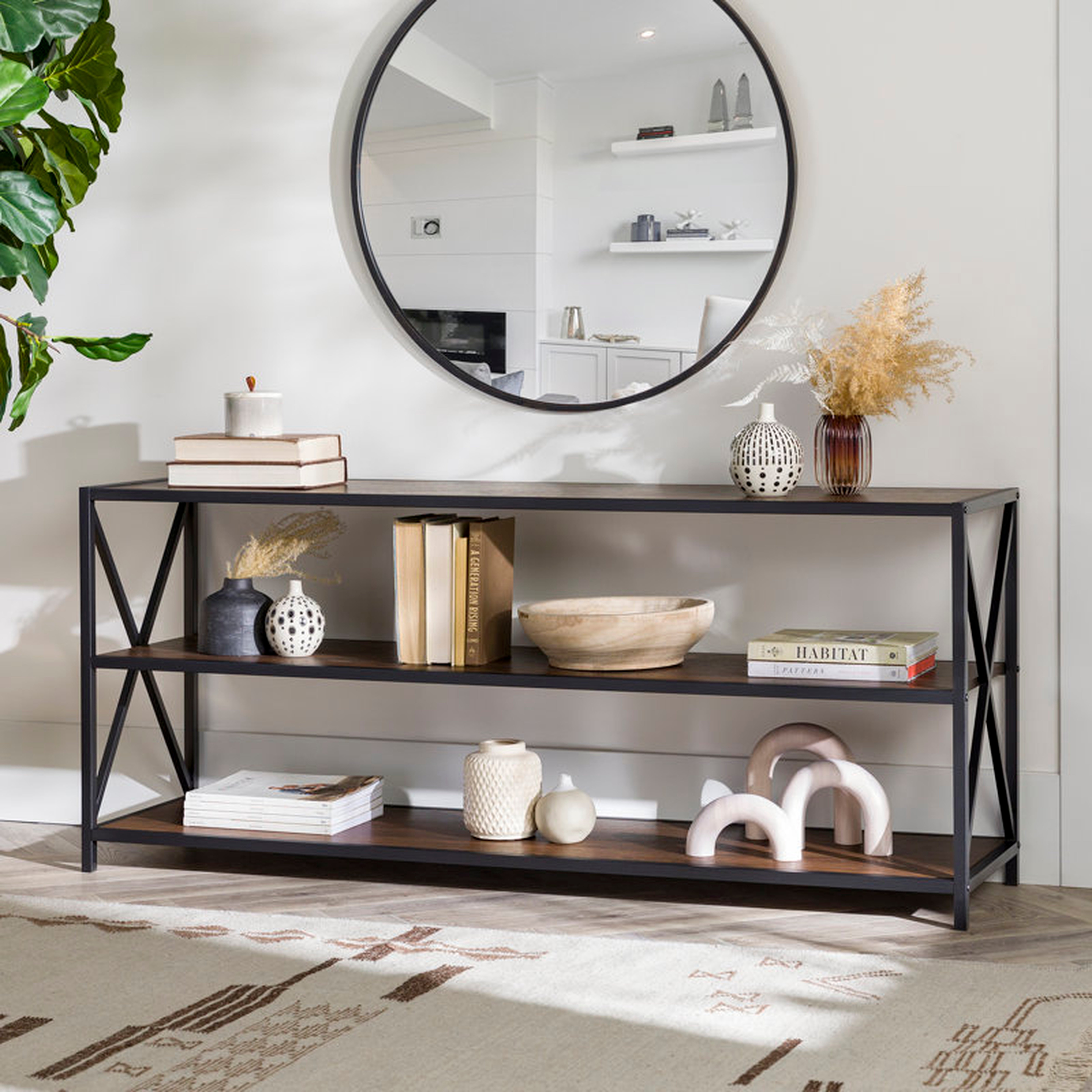 Augustus 25.62'' H x 60'' W Etagere Bookcase - Wayfair