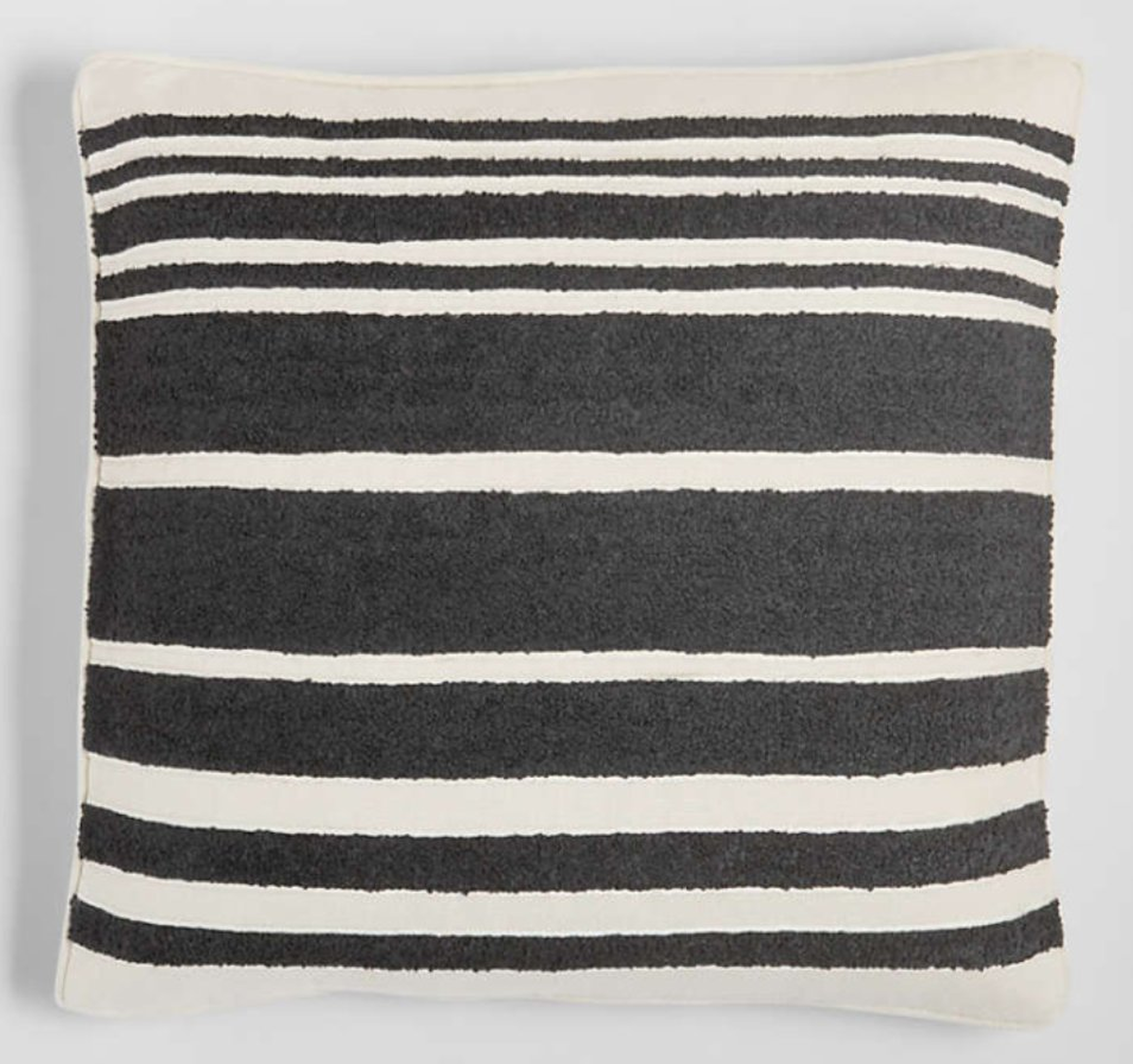 Mohave 20"x20" Wide Black Stripe Indoor/Outdoor Pillow - Crate and Barrel