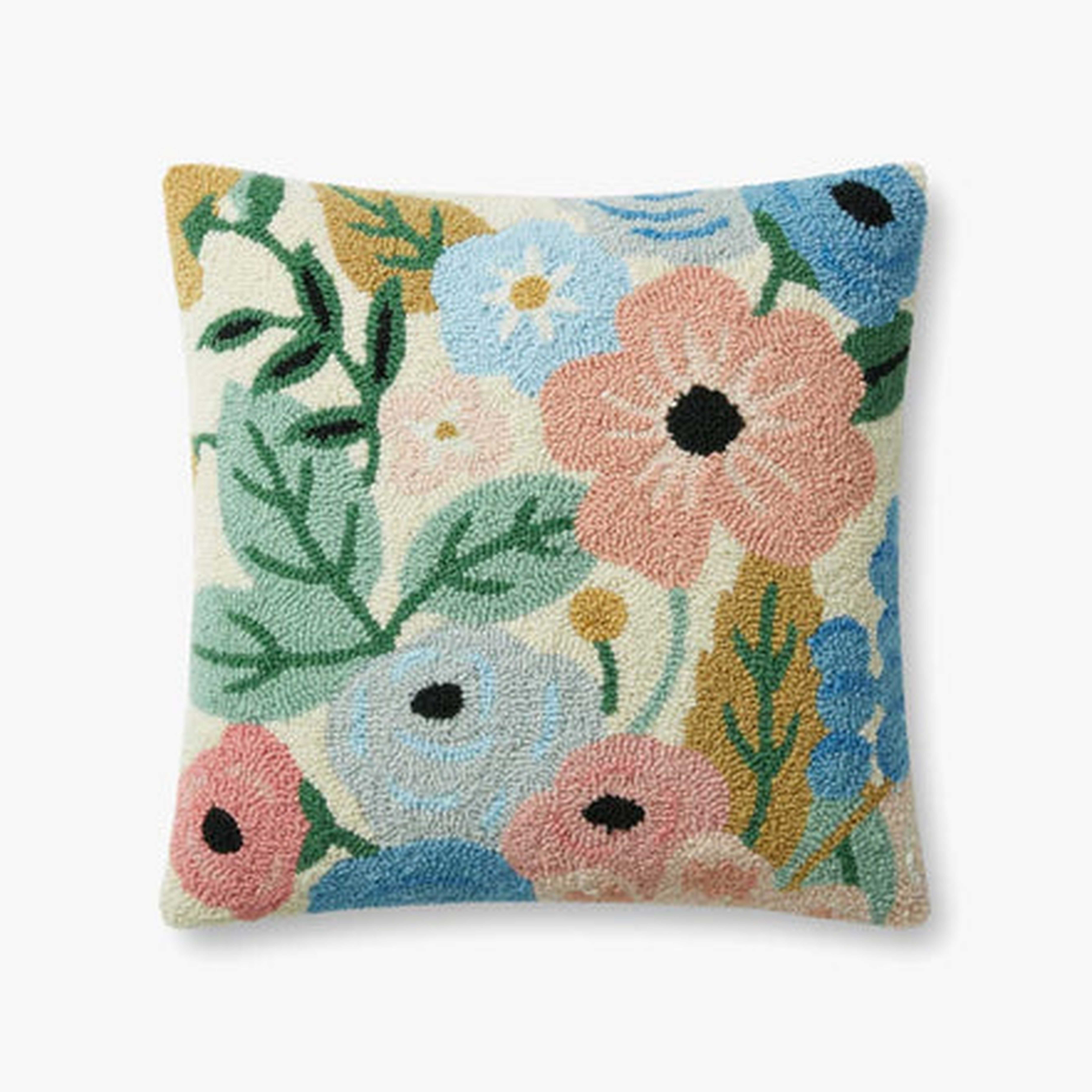 Rifle Paper Co. x Loloi Pillows PRP0032 Cream / Multi 22'' x 22'' Cover w/Poly - Loloi Rugs
