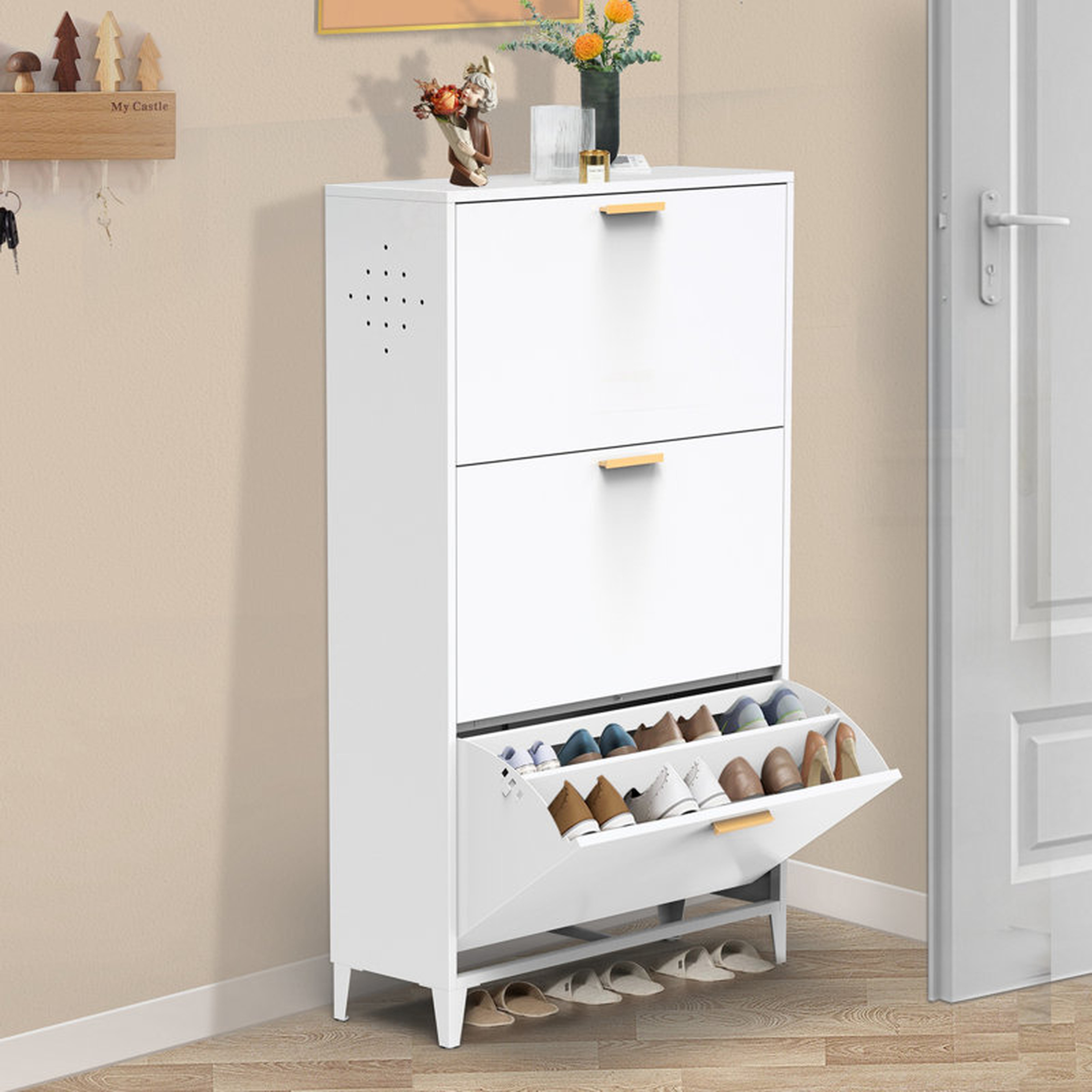 24 Pair Shoe Storage Cabinet - Wayfair