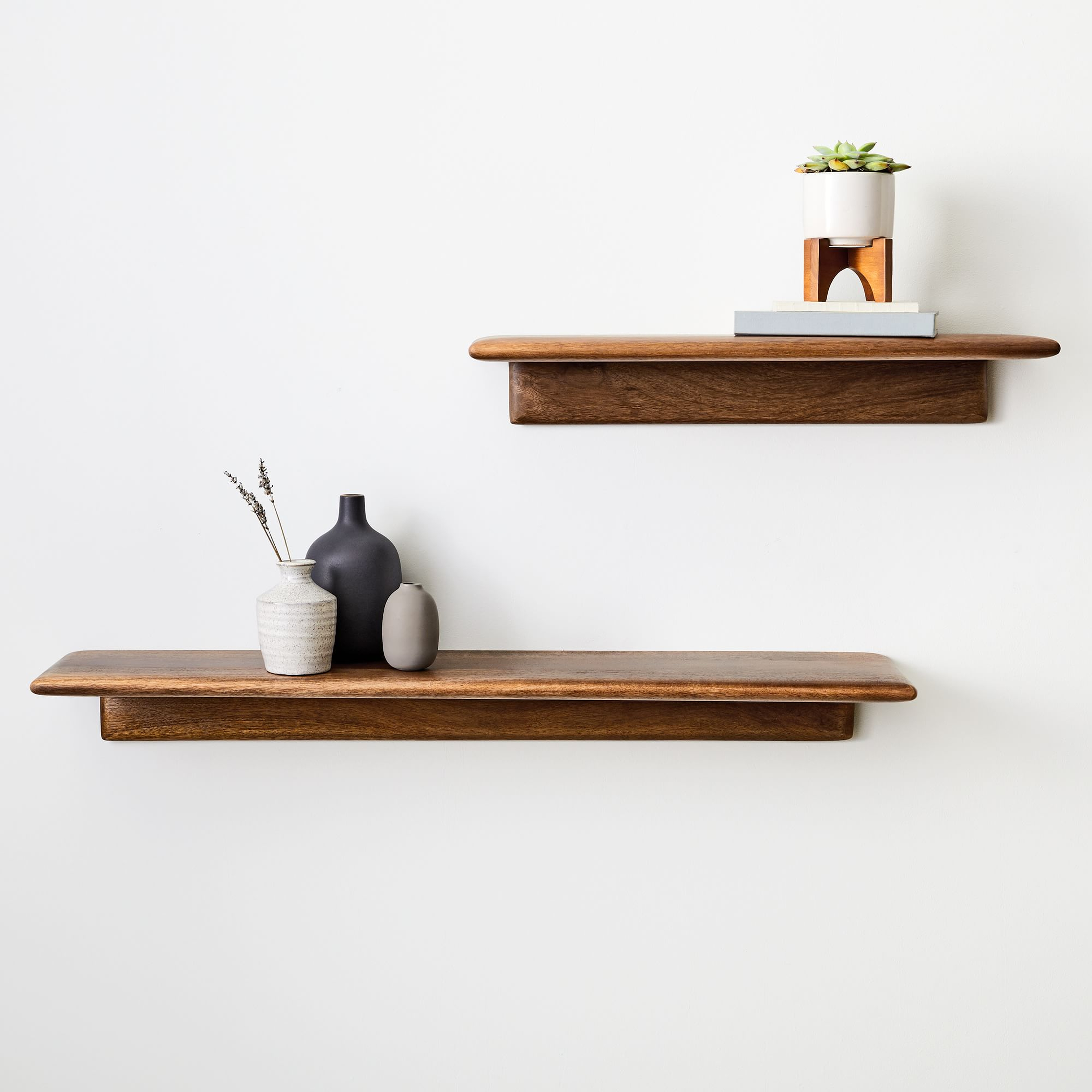 Anton Floating Shelves, Burnt Wax, 48" - West Elm